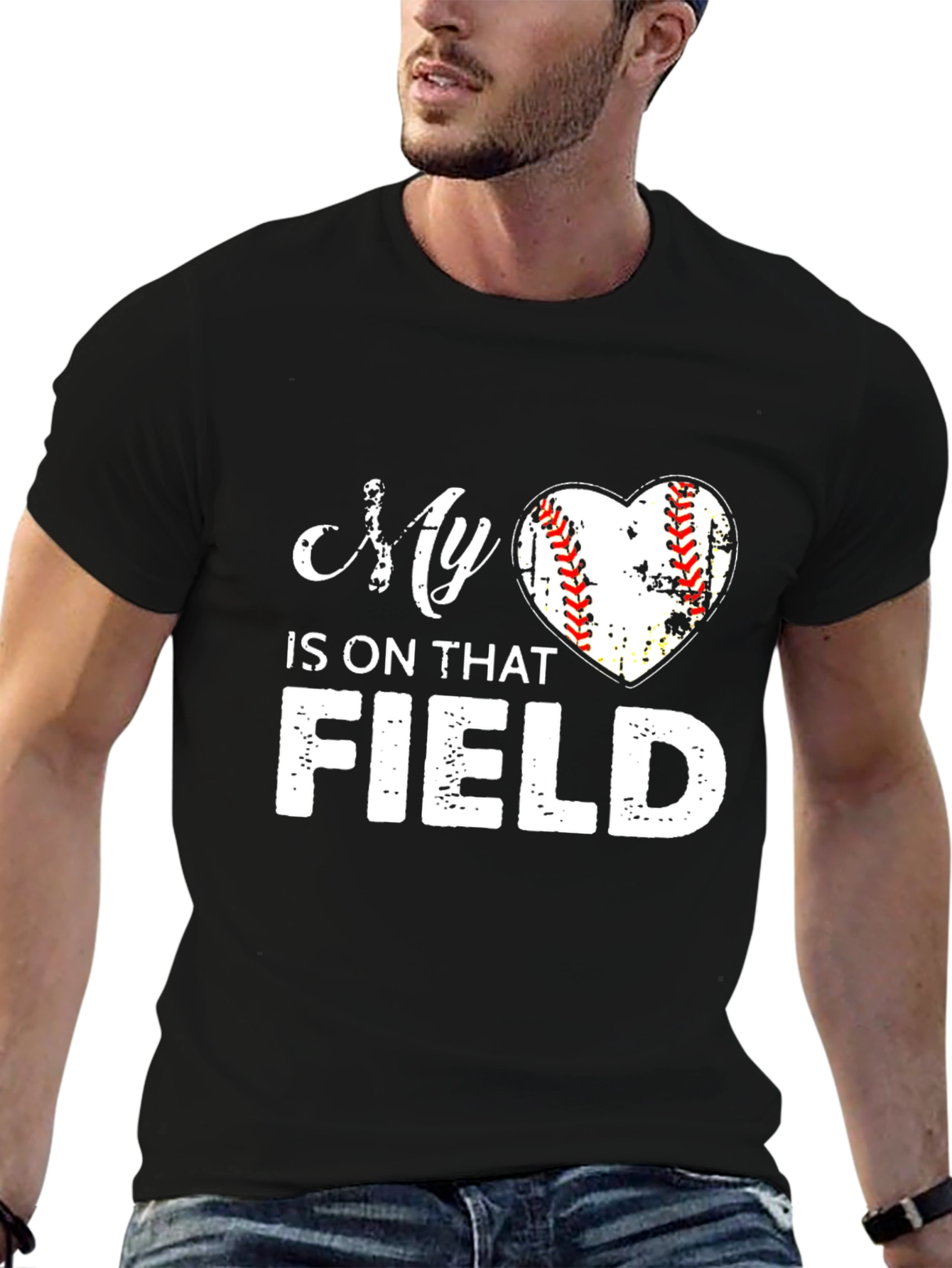 My Heart is on That Field Baseball T-Shirt