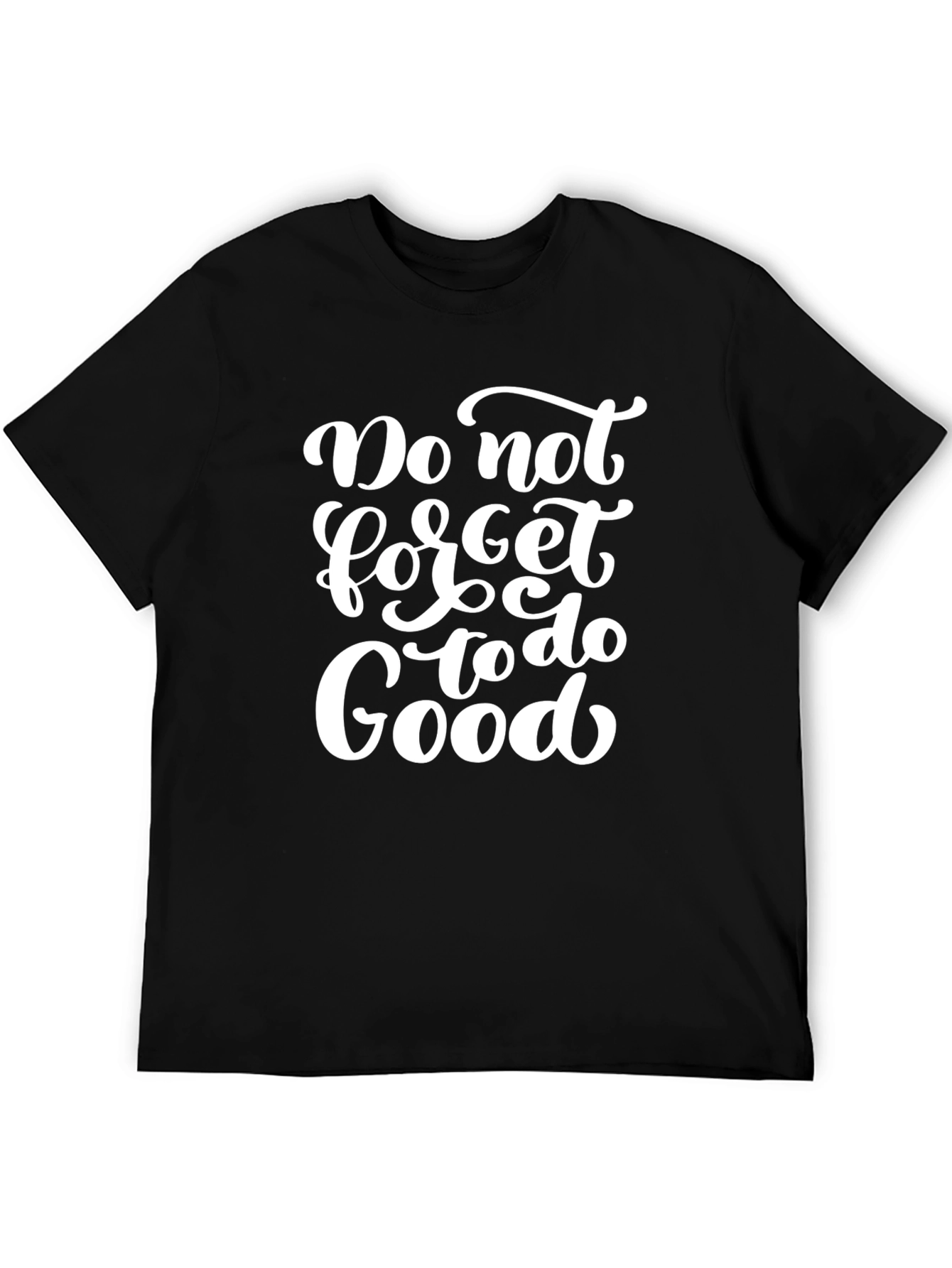 Do Good Black Graphic Tee for Men