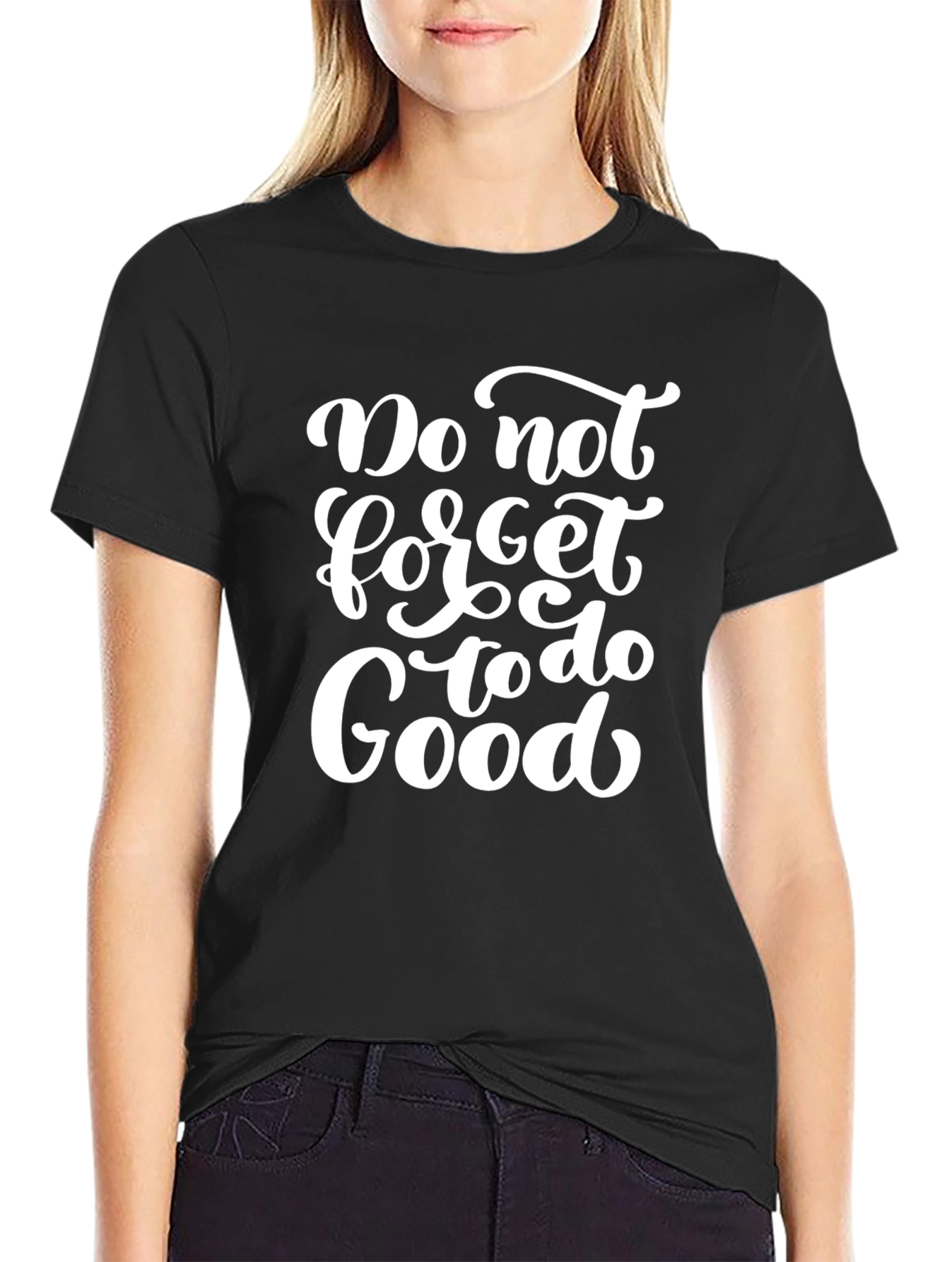 Do Good Black Graphic Tee for Men