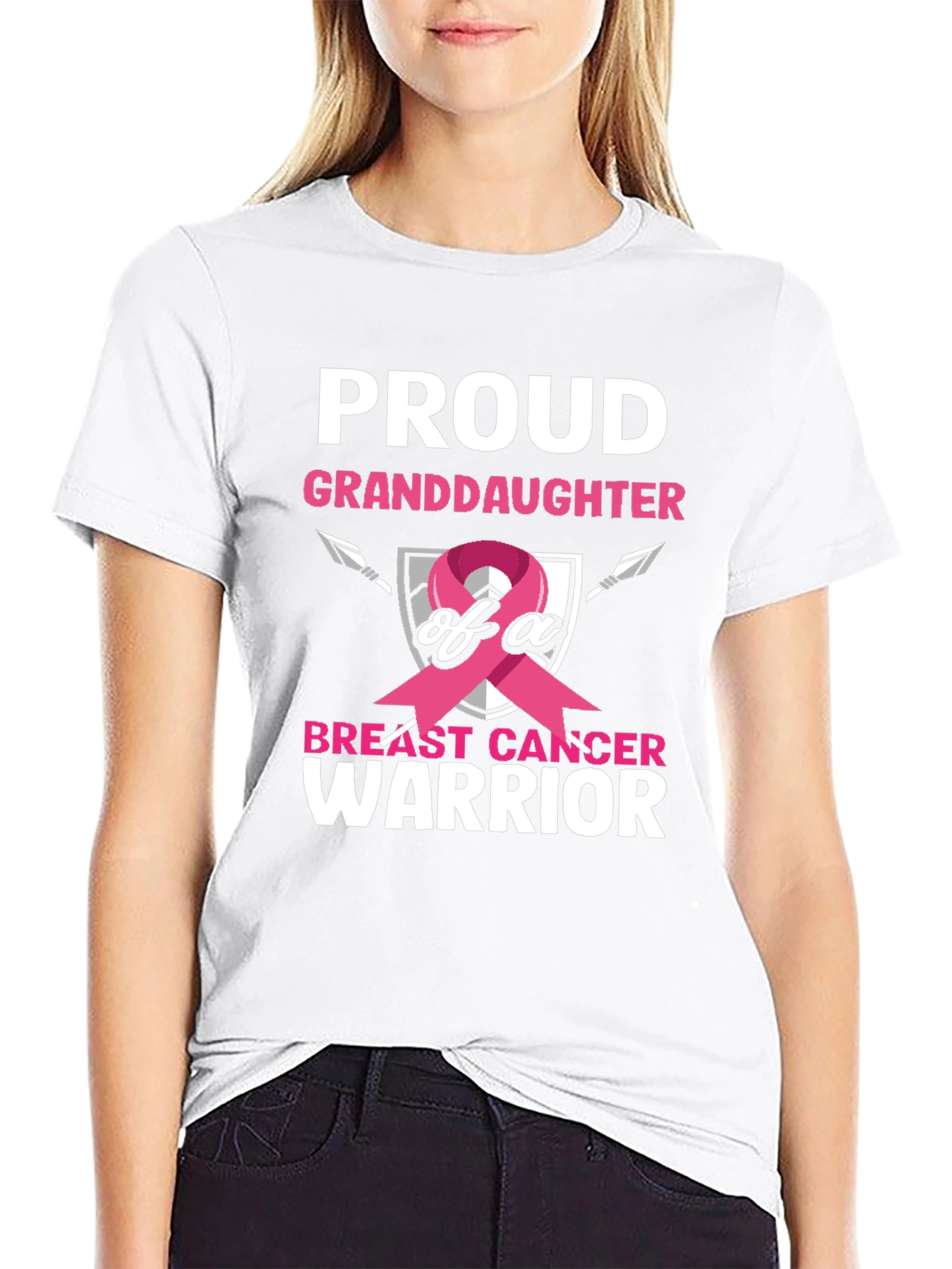 Proud Granddaughter Breast Cancer Warrior T-Shirt