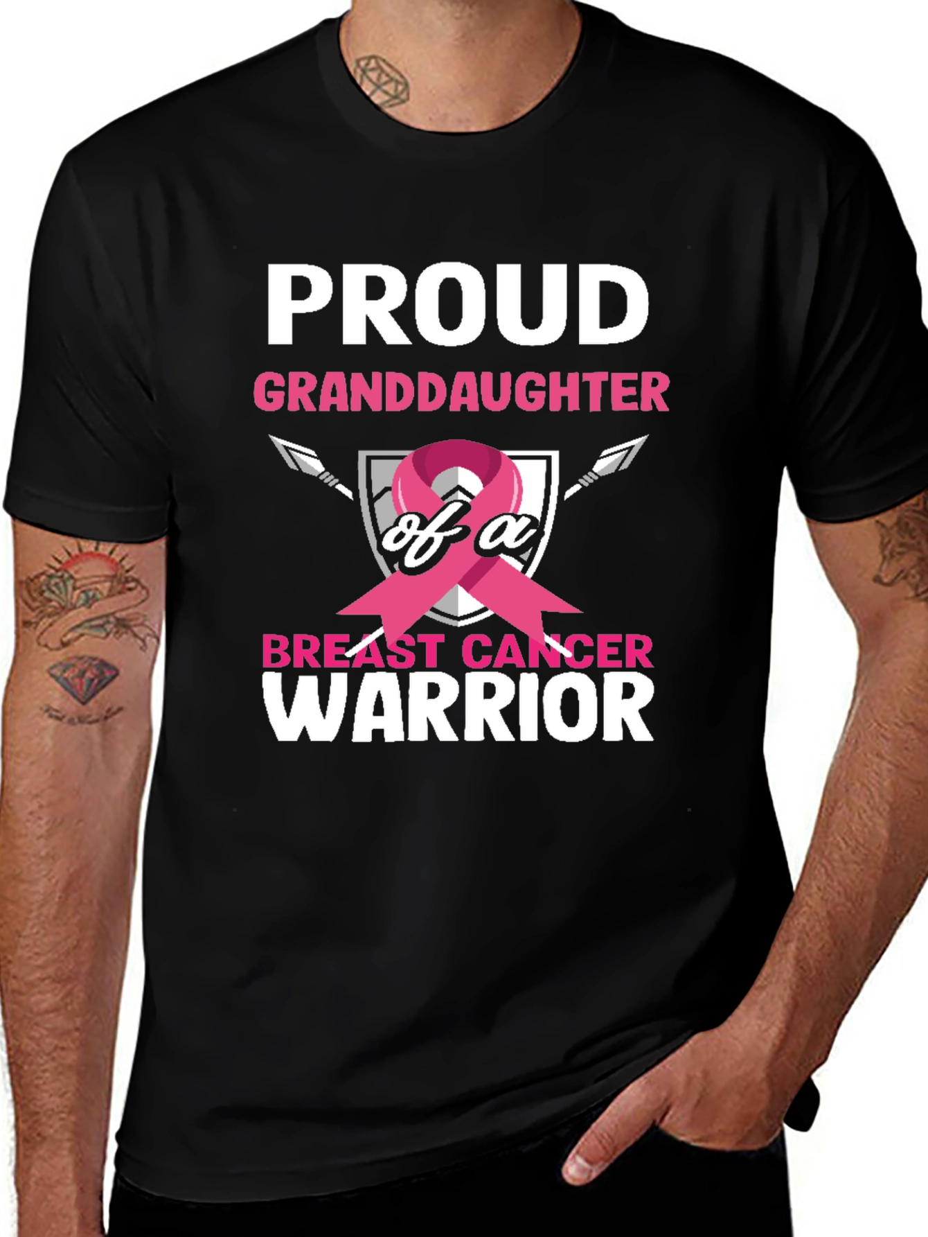 Proud Granddaughter Breast Cancer Warrior T-Shirt
