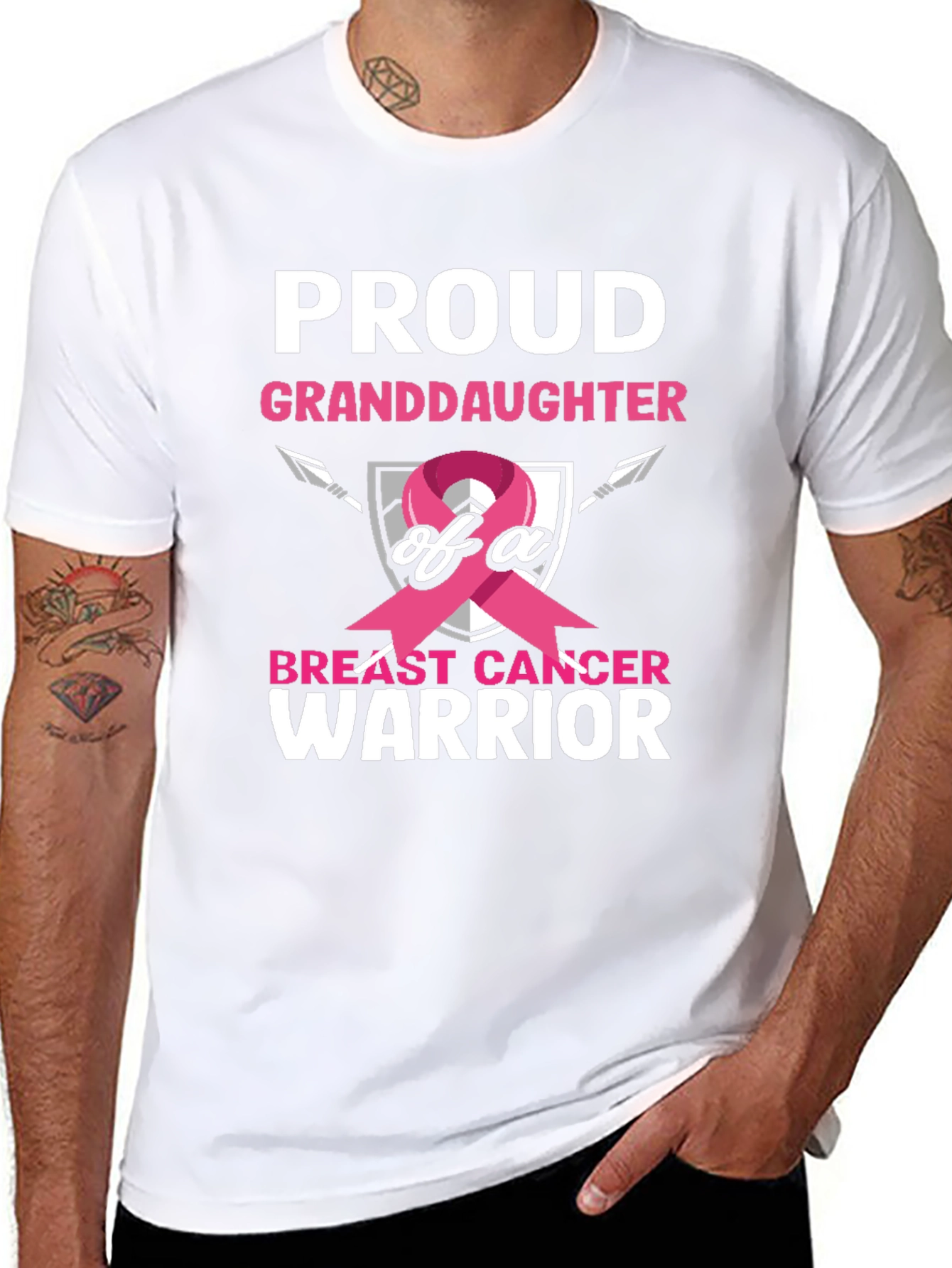 Proud Granddaughter Breast Cancer Warrior T-Shirt