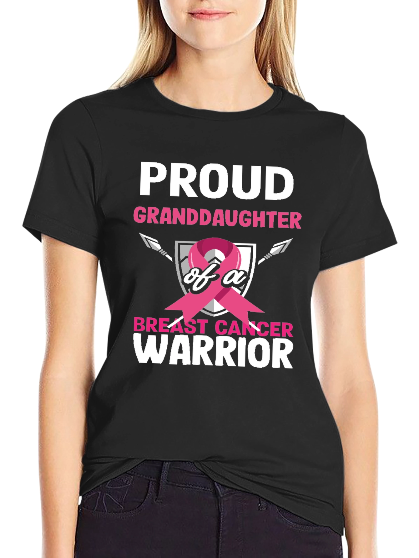 Proud Granddaughter Breast Cancer Warrior T-Shirt