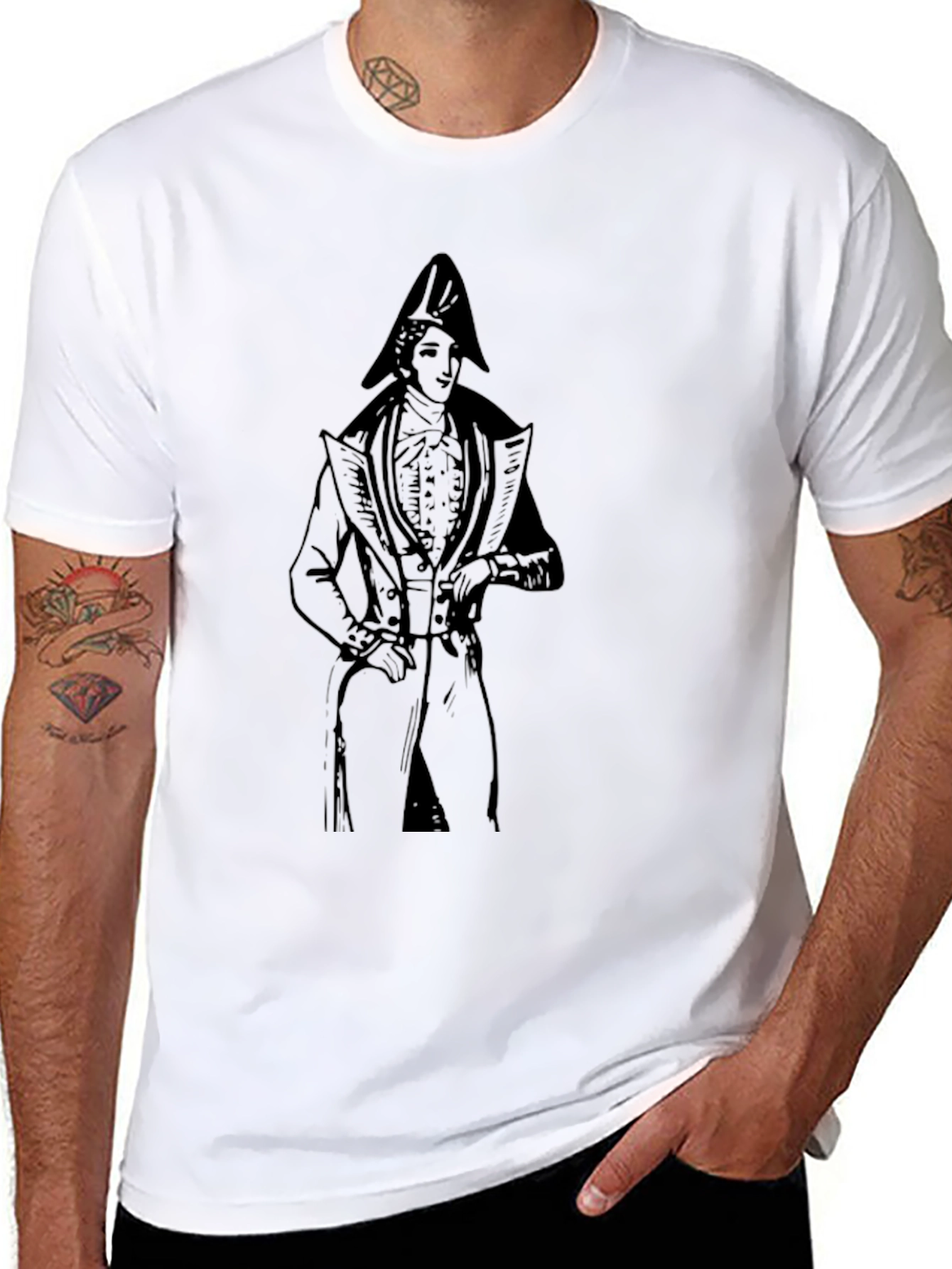 Napoleon Graphic Print Tee - Classic Black Cotton T-Shirt