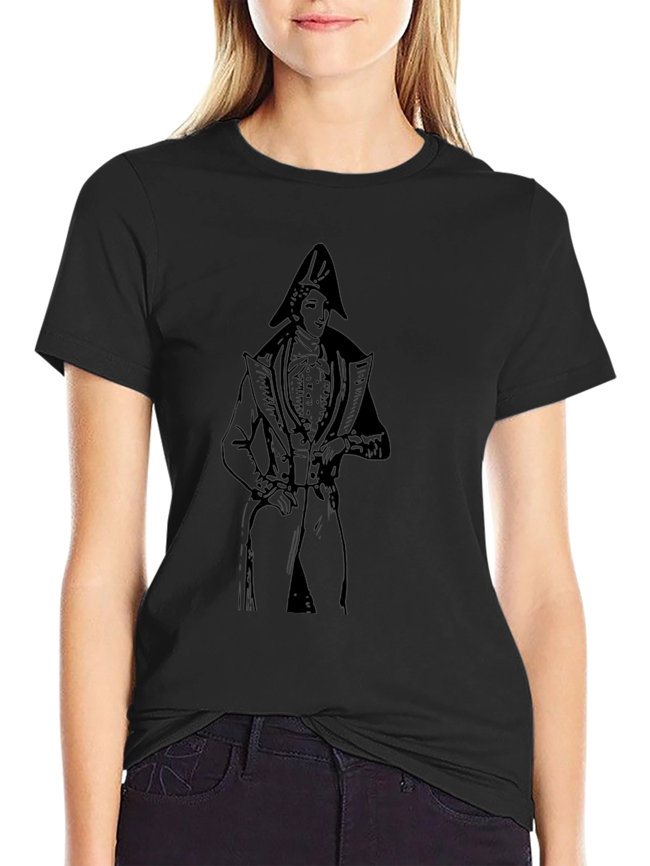 Napoleon Graphic Print Tee - Classic Black Cotton T-Shirt