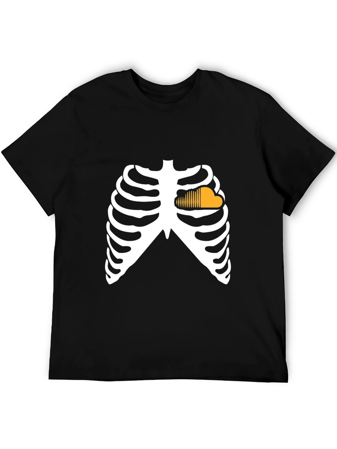 Funny Skeleton Ribcage SoundCloud Halloween T-Shirt