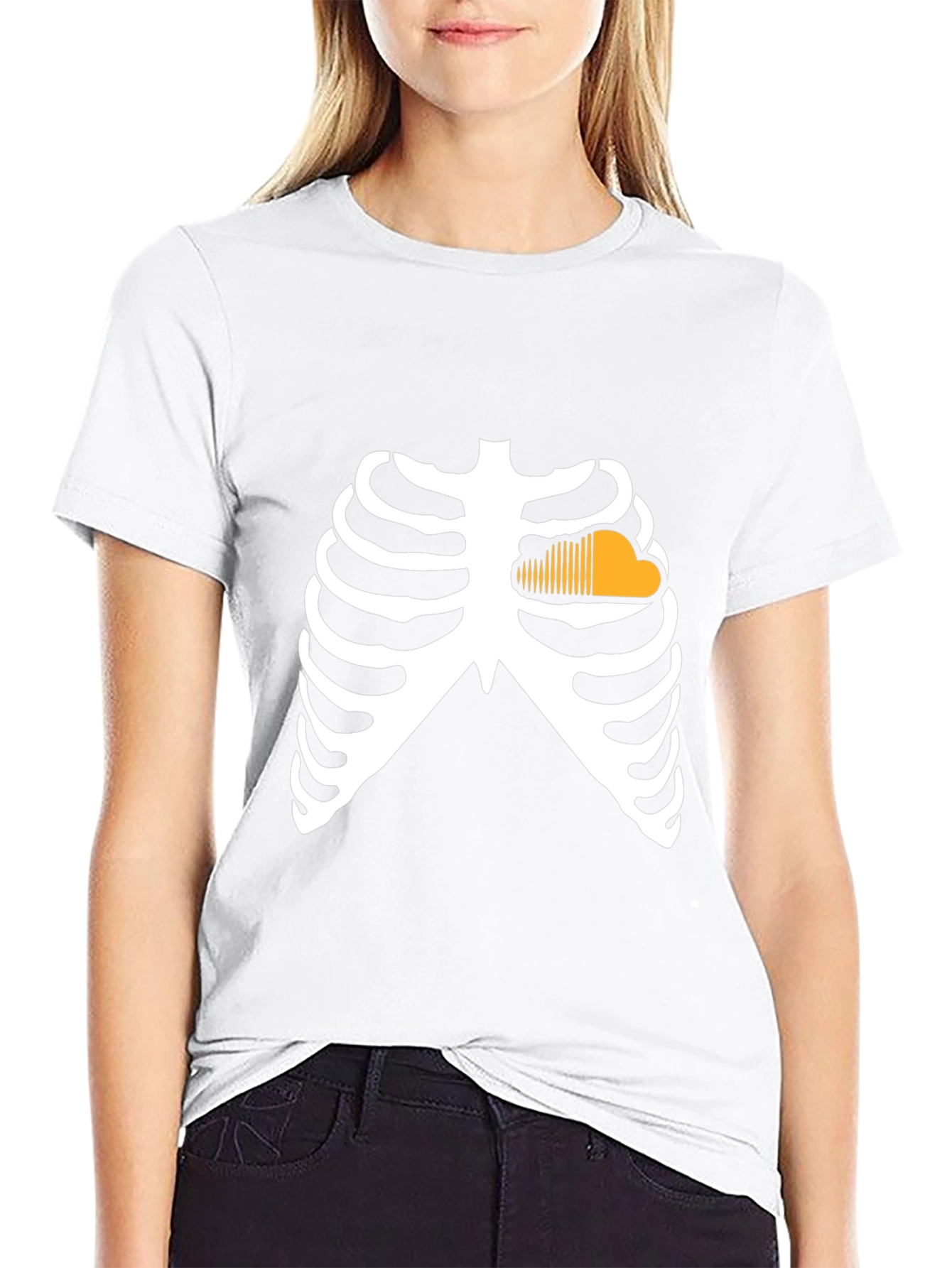 Funny Skeleton Ribcage SoundCloud Halloween T-Shirt