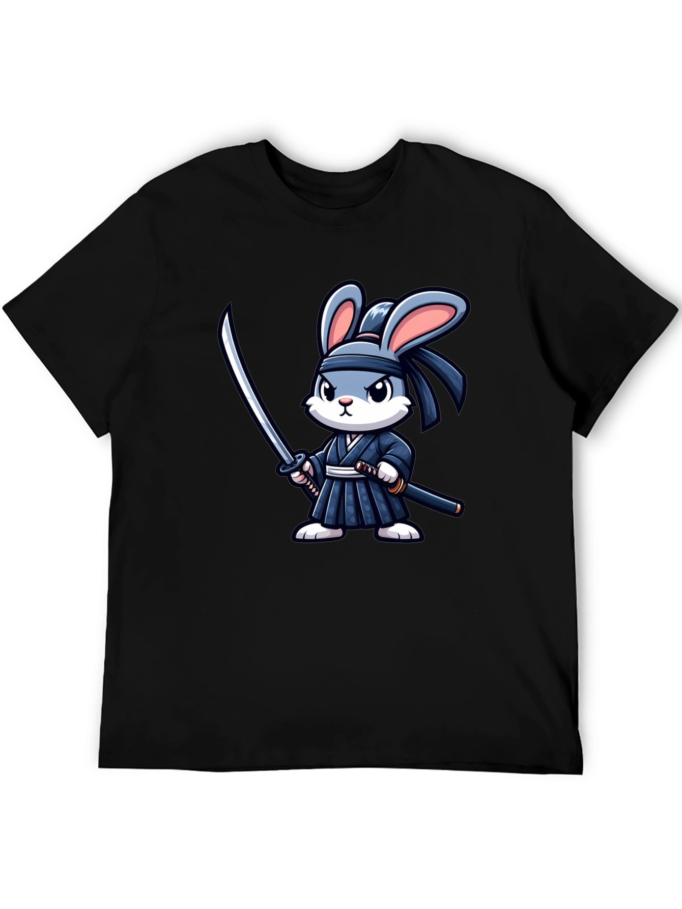 Ninja Rabbit Graphic Tee - Black