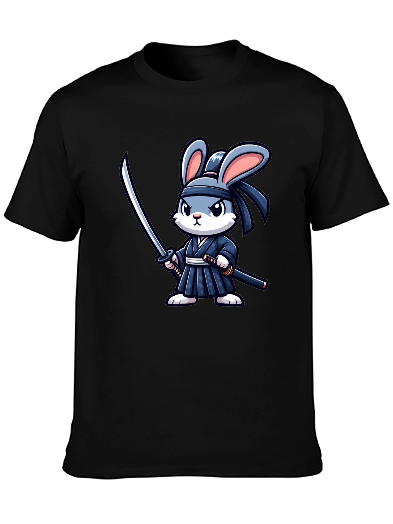 Ninja Rabbit Graphic Tee - Black