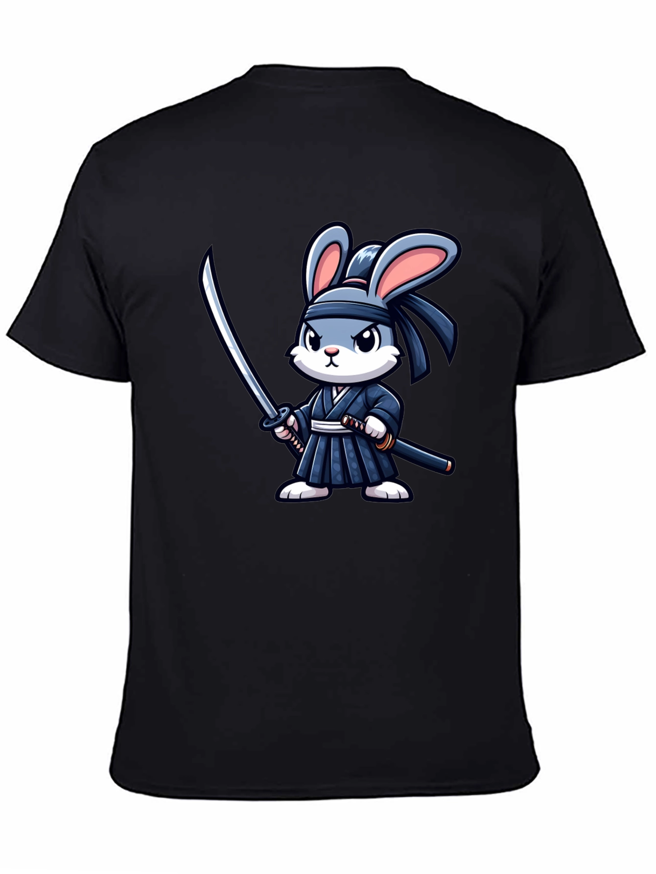Ninja Rabbit Graphic Tee - Black