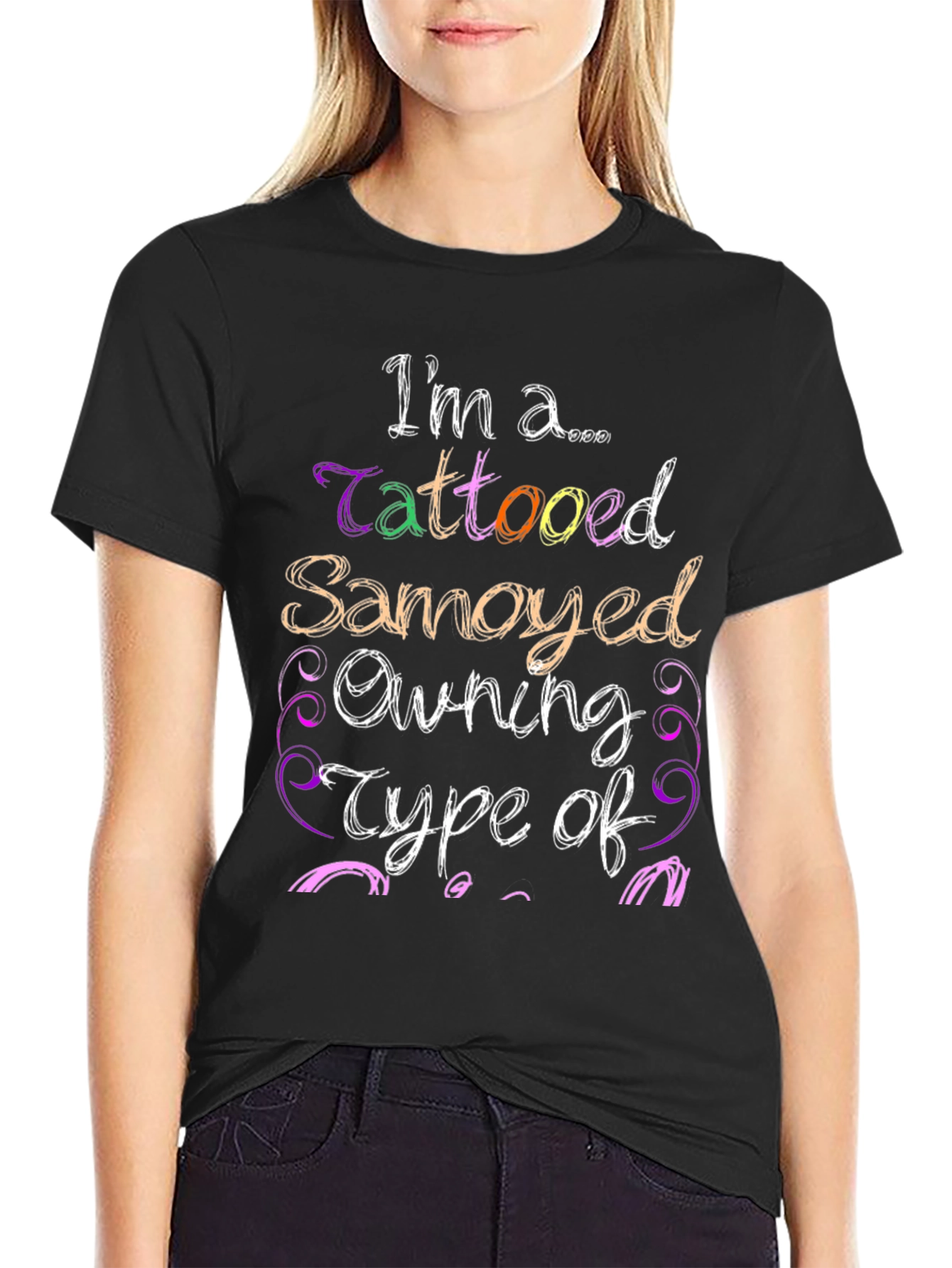 Tattooed Samoyed Owner Graphic T-Shirt