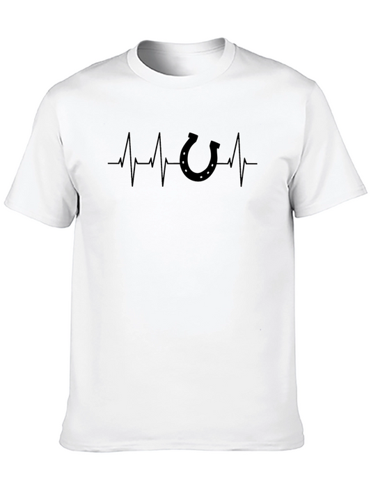 Heartbeat Horseshoe Black T-Shirt