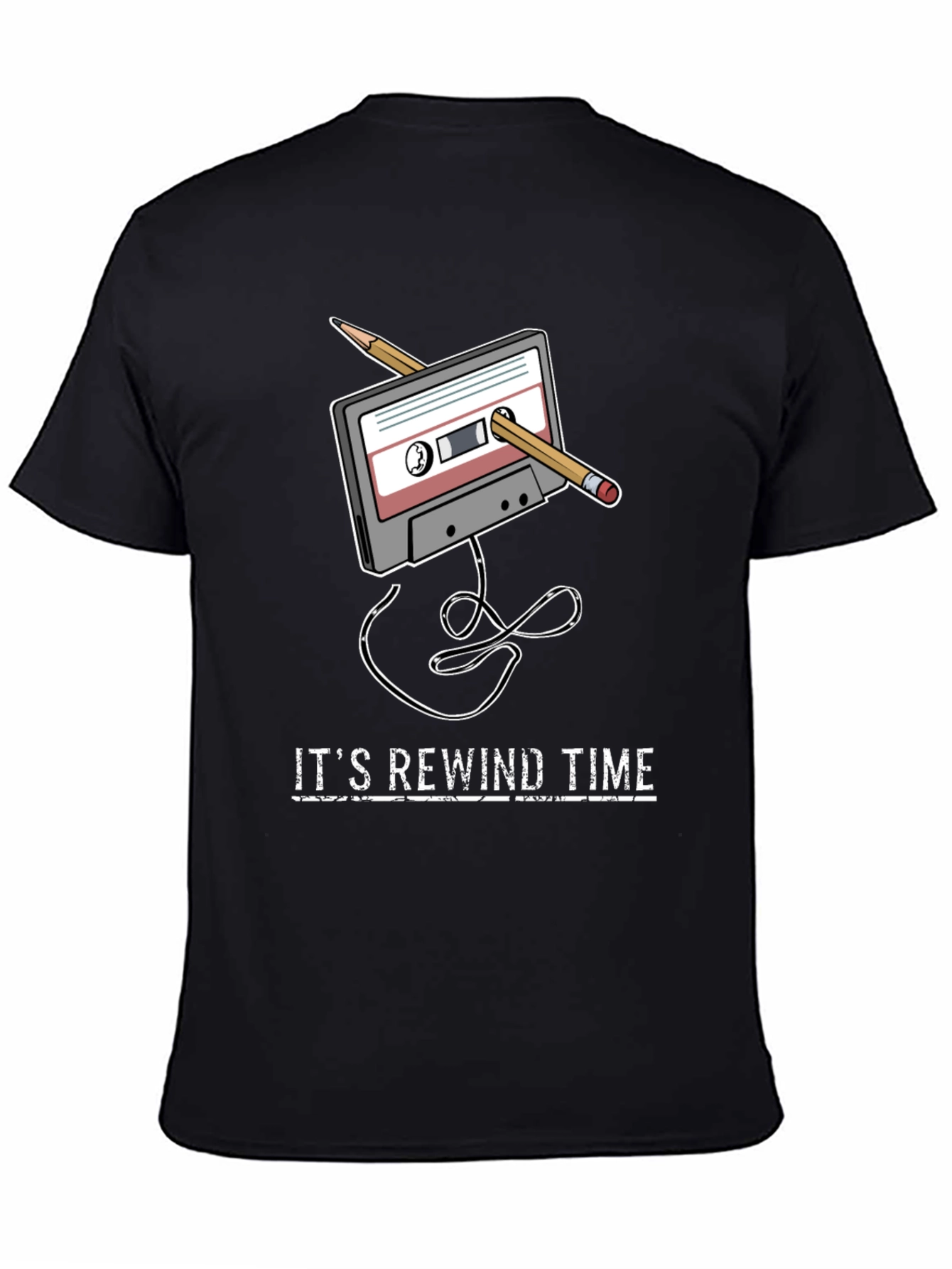 Rewind Time Retro Cassette Tape T-Shirt