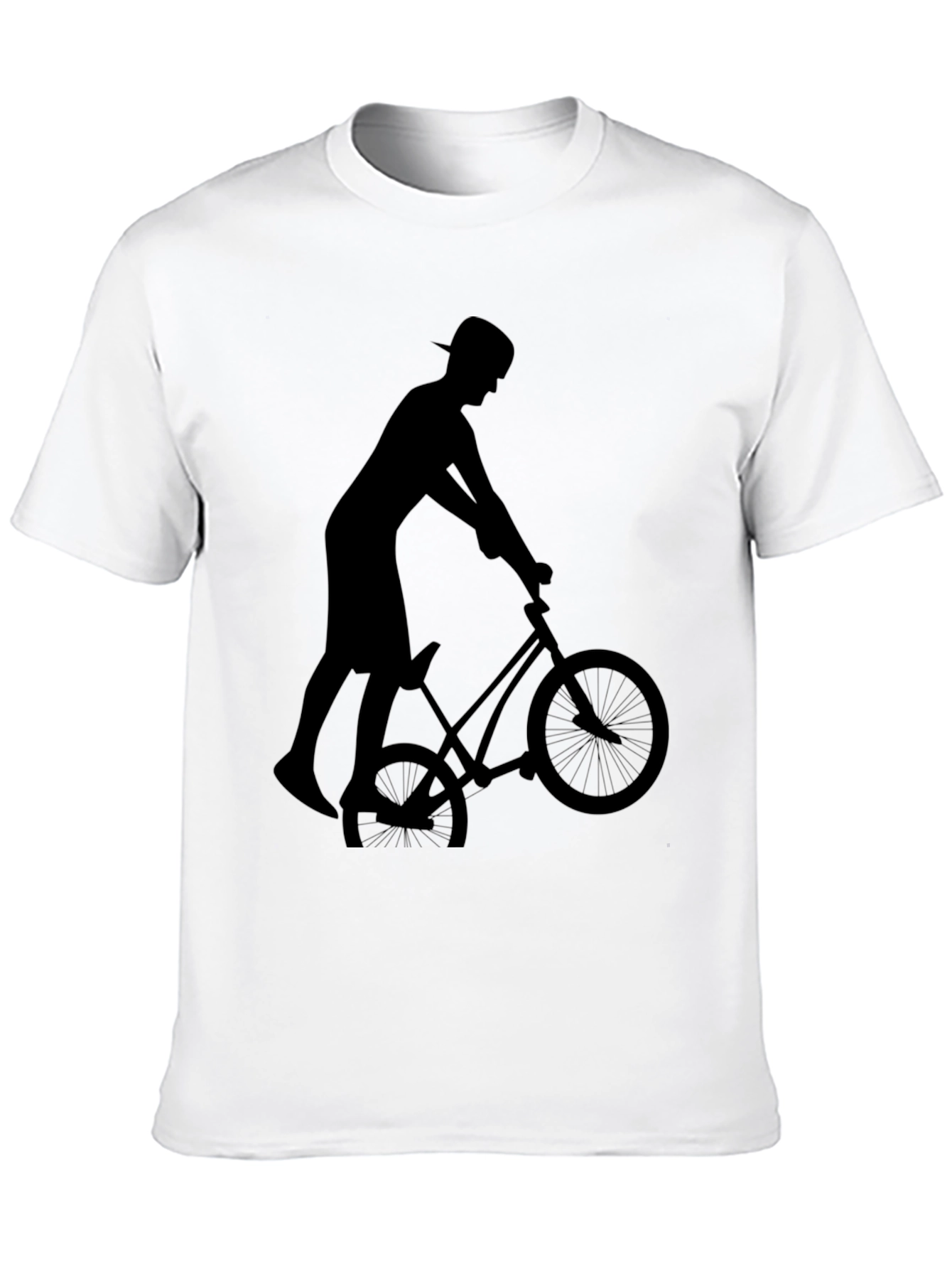 BMX Rider Graphic Tee - Cool Black Cotton Shirt