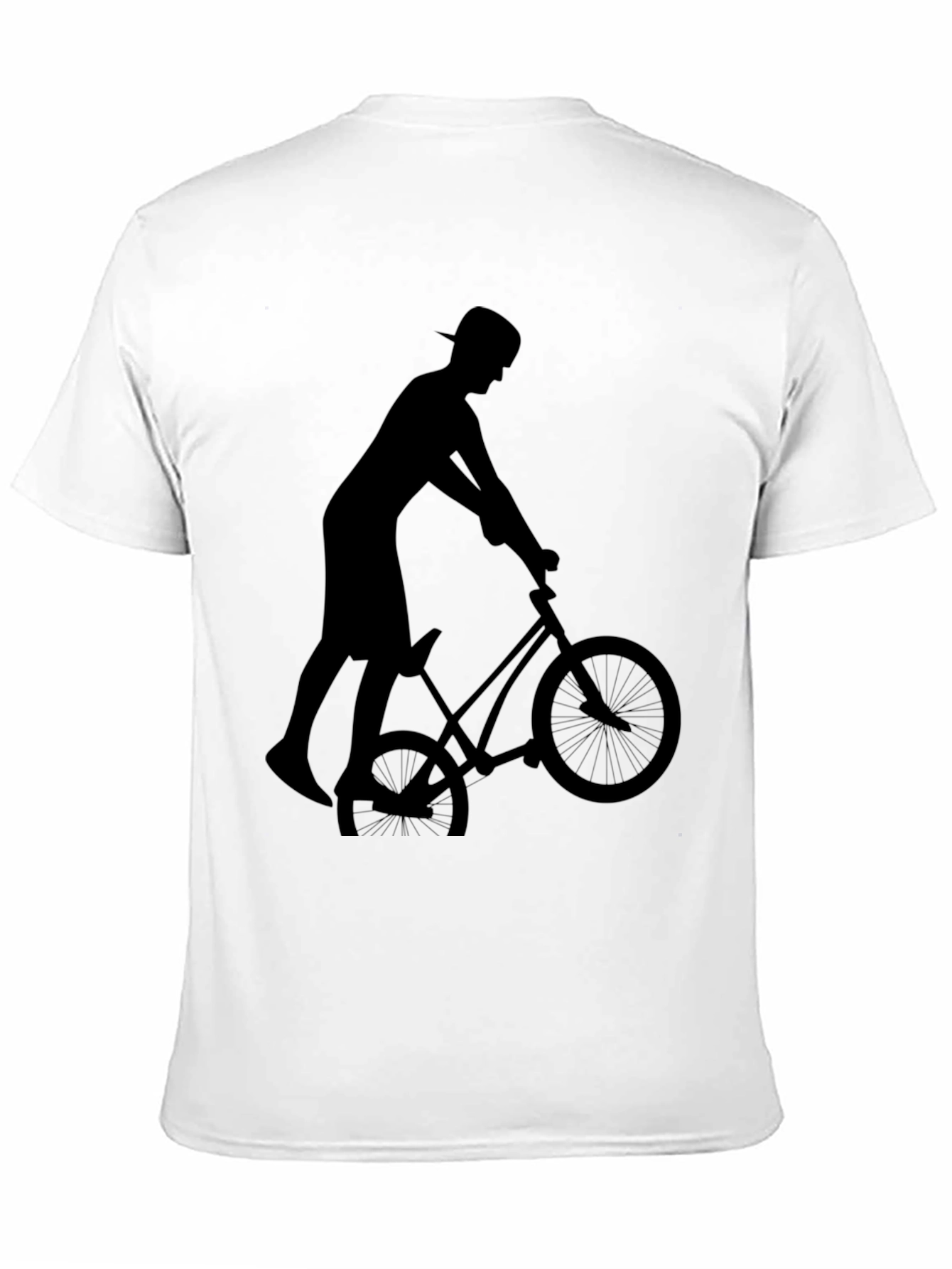 BMX Rider Graphic Tee - Cool Black Cotton Shirt