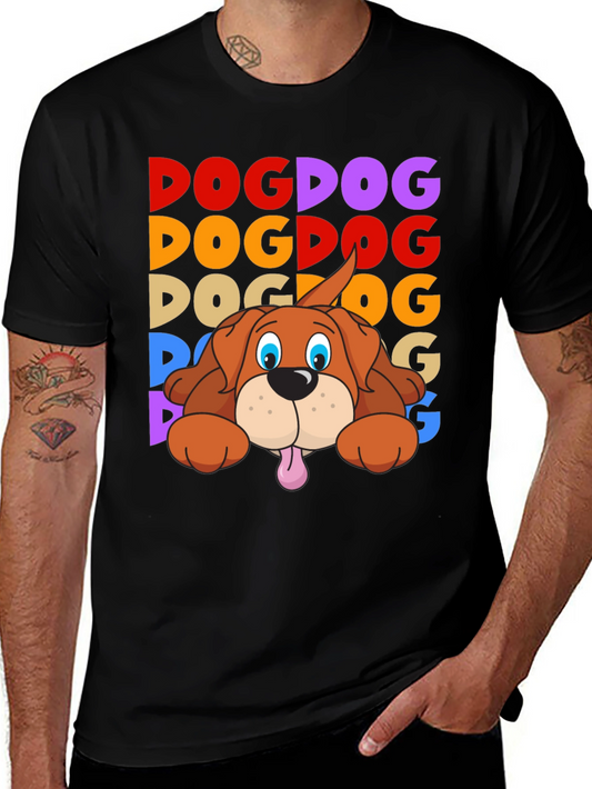 Dog Graphic T-Shirt - Fun Colorful Design