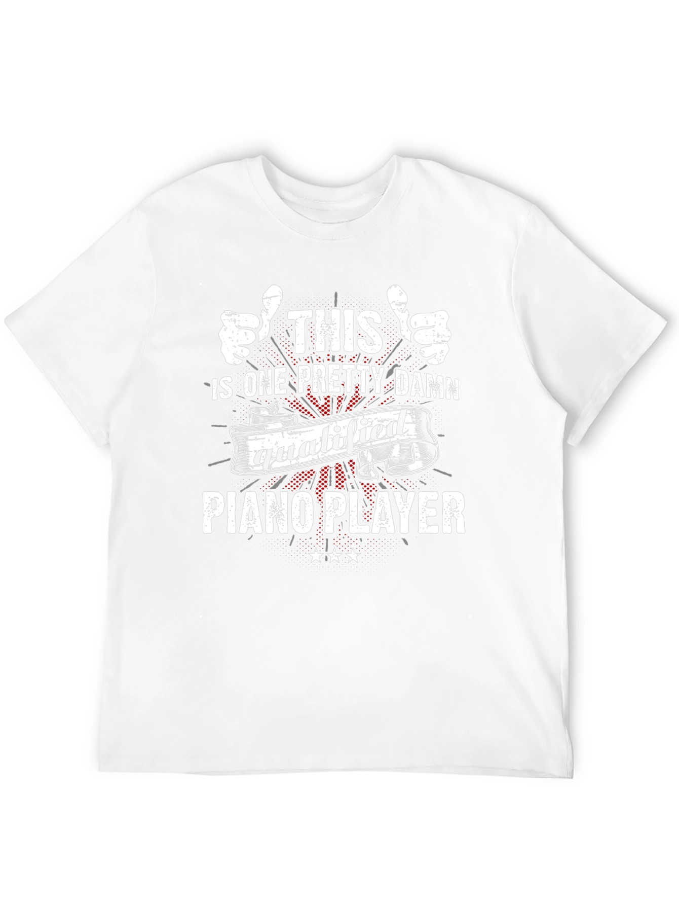 Qualified Piano Player Graphic T-Shirt