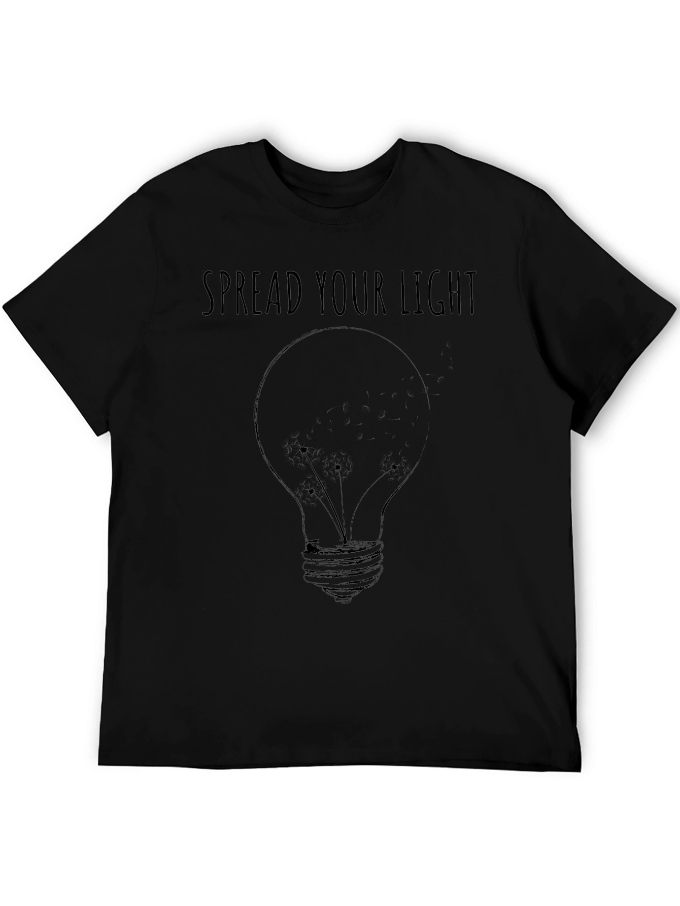 Spread Your Light Graphic Print Black T-Shirt
