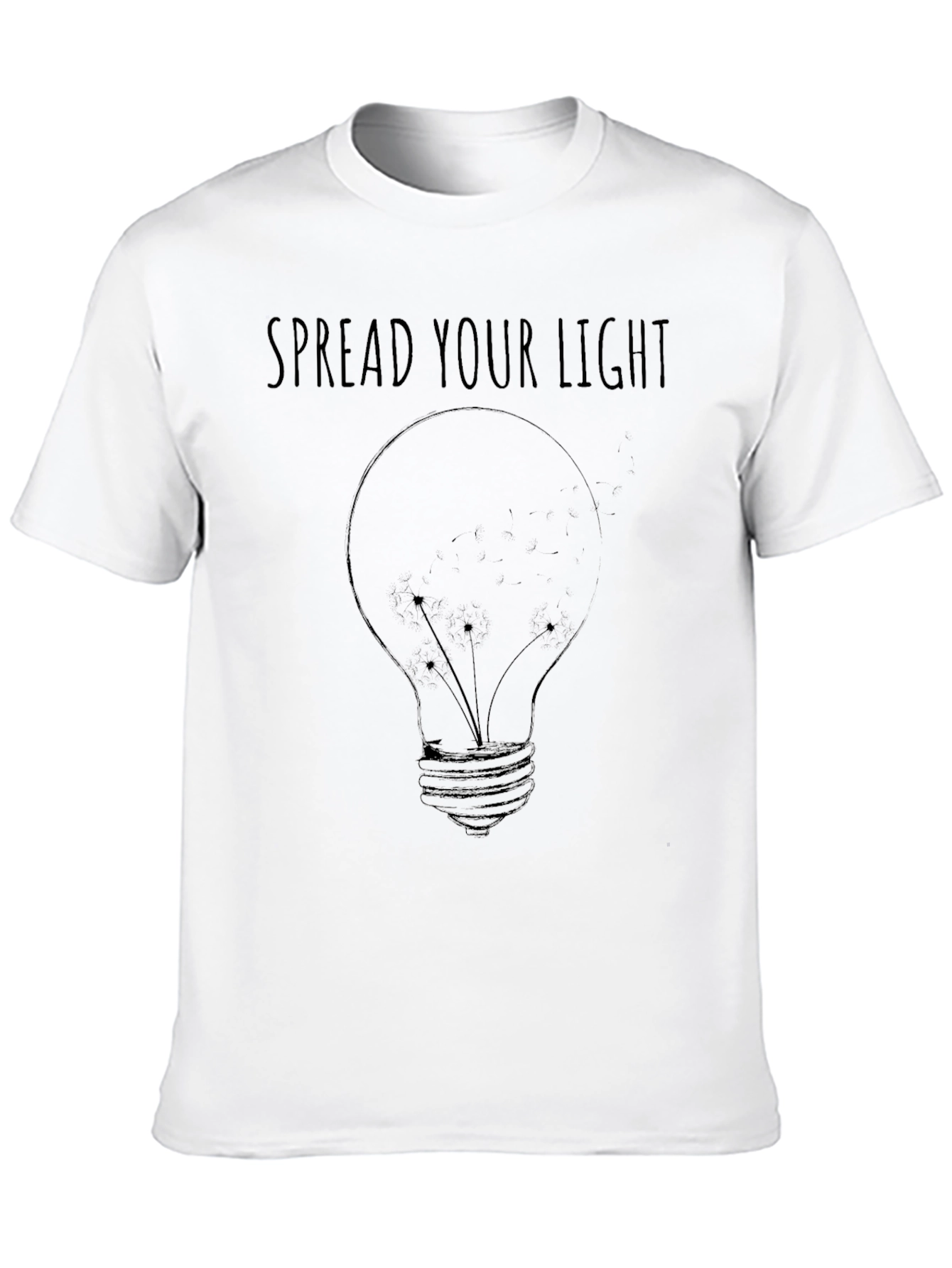Spread Your Light Graphic Print Black T-Shirt