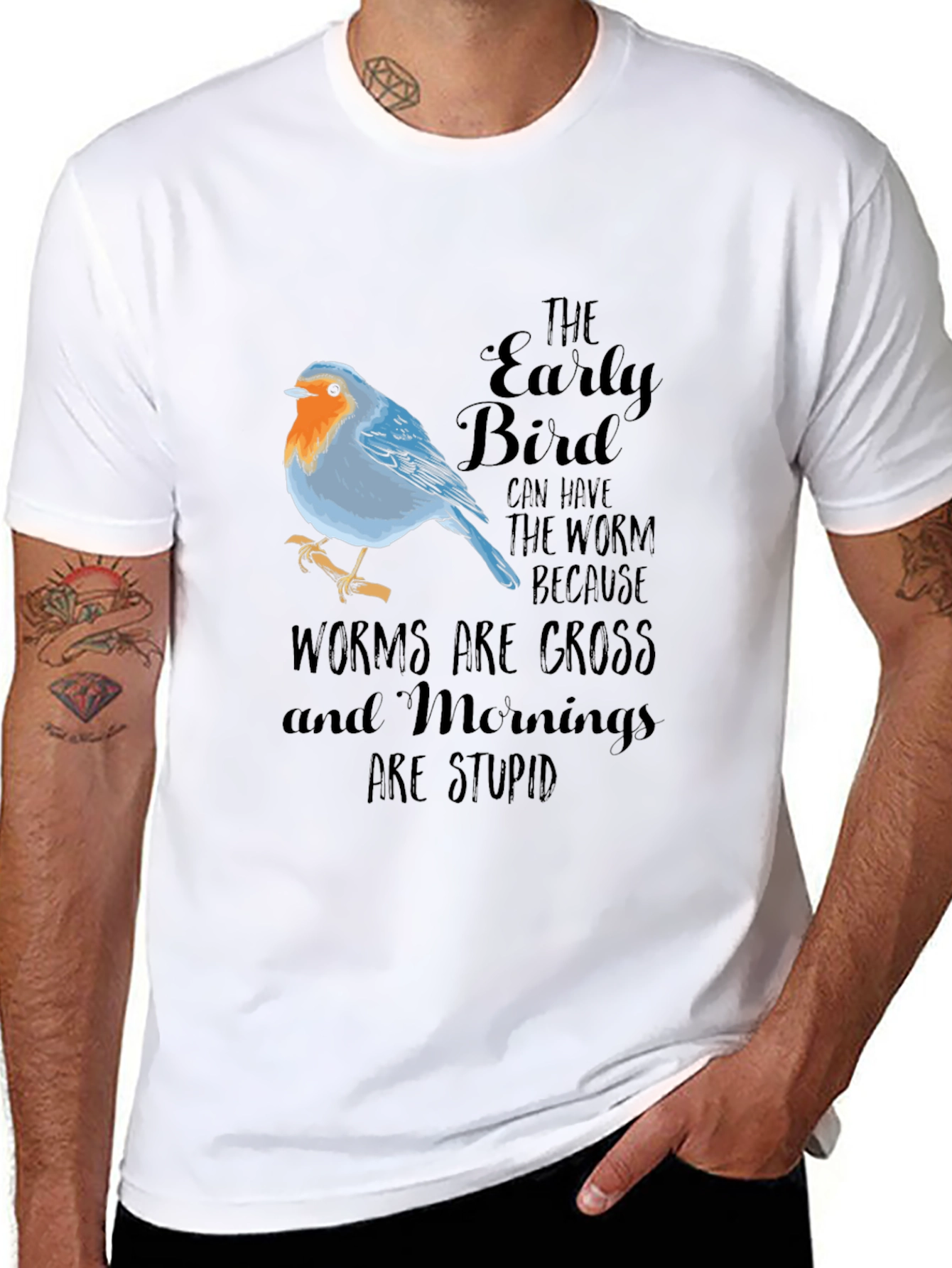 Early Bird Graphic Tee - Black T-Shirt