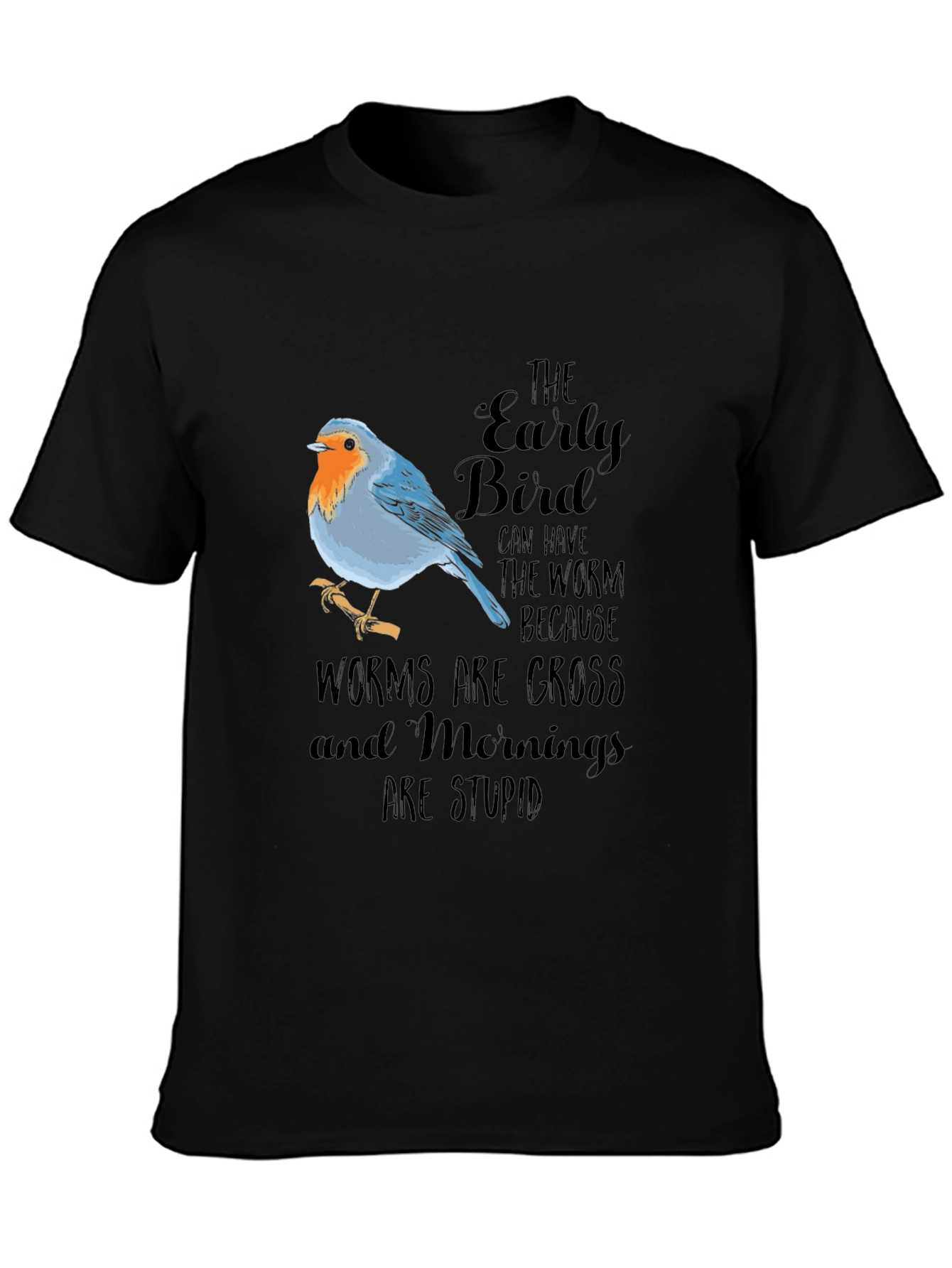Early Bird Graphic Tee - Black T-Shirt