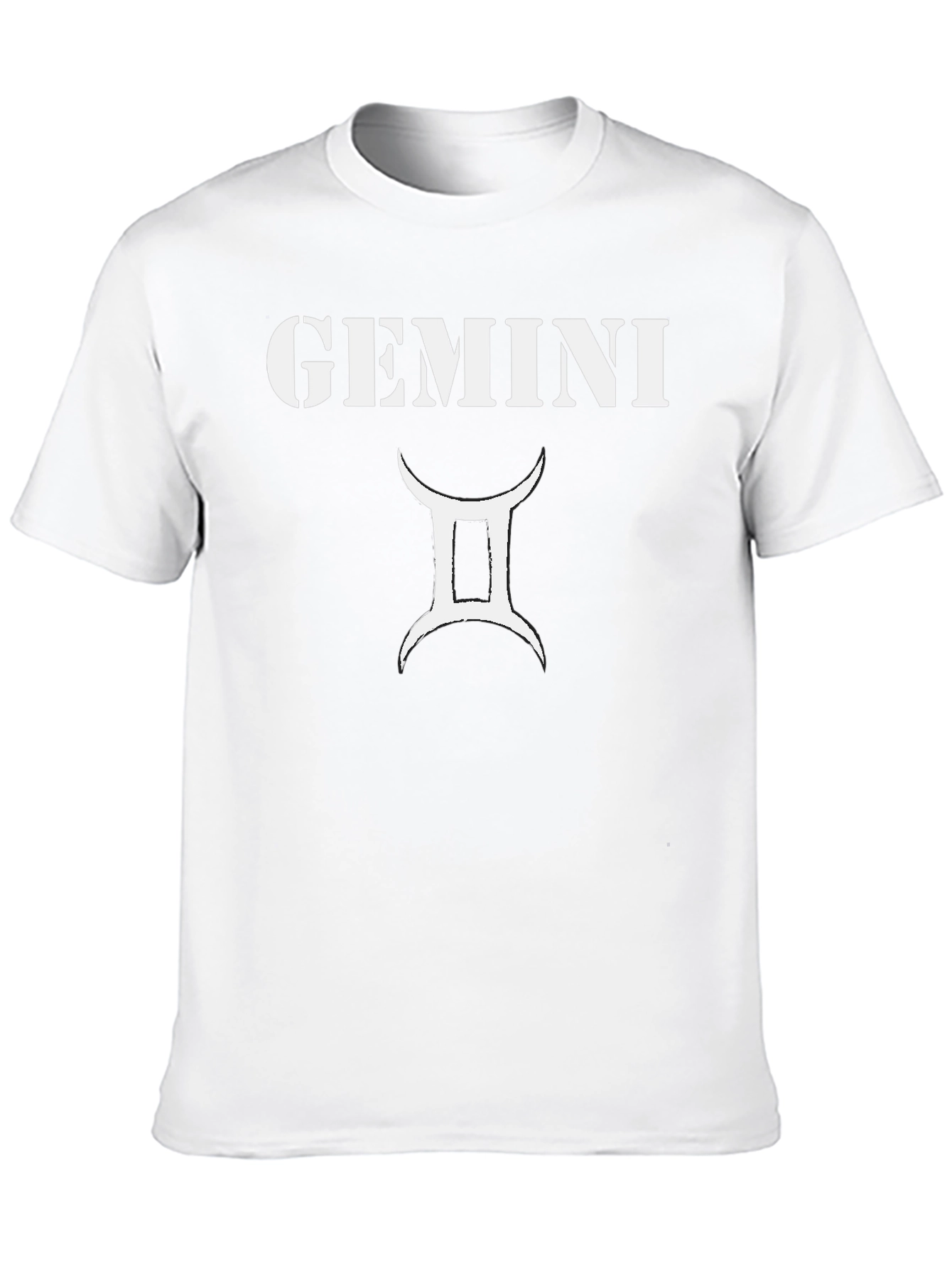 Gemini Zodiac Graphic T-Shirt - Black