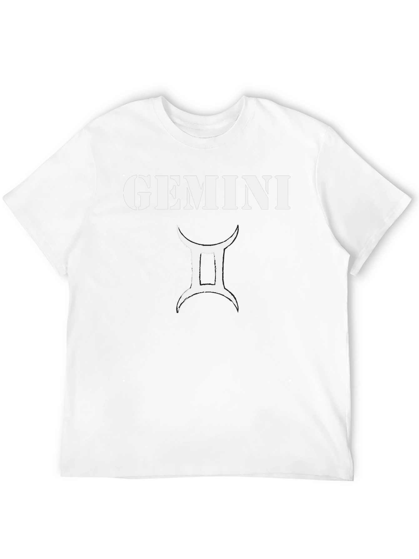 Gemini Zodiac Graphic T-Shirt - Black