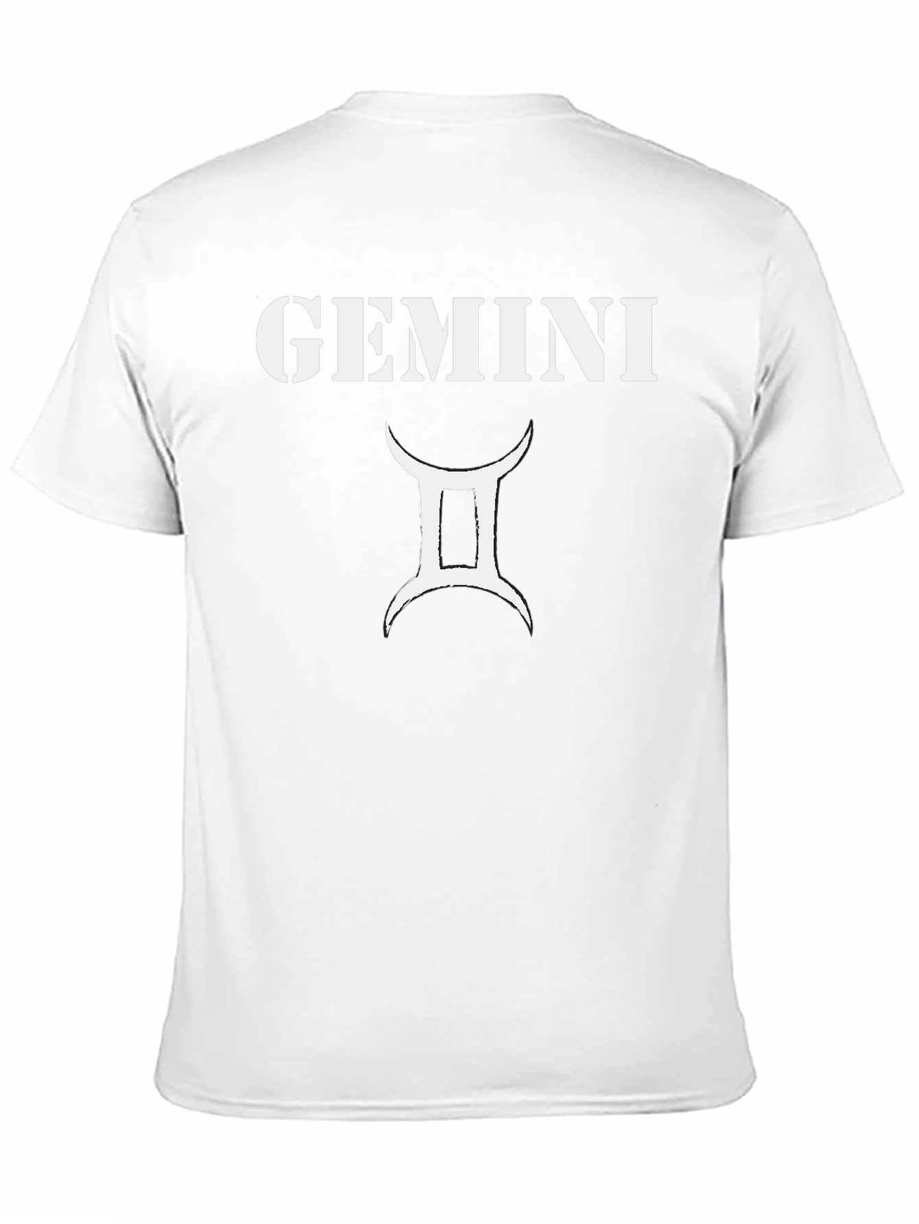 Gemini Zodiac Graphic T-Shirt - Black