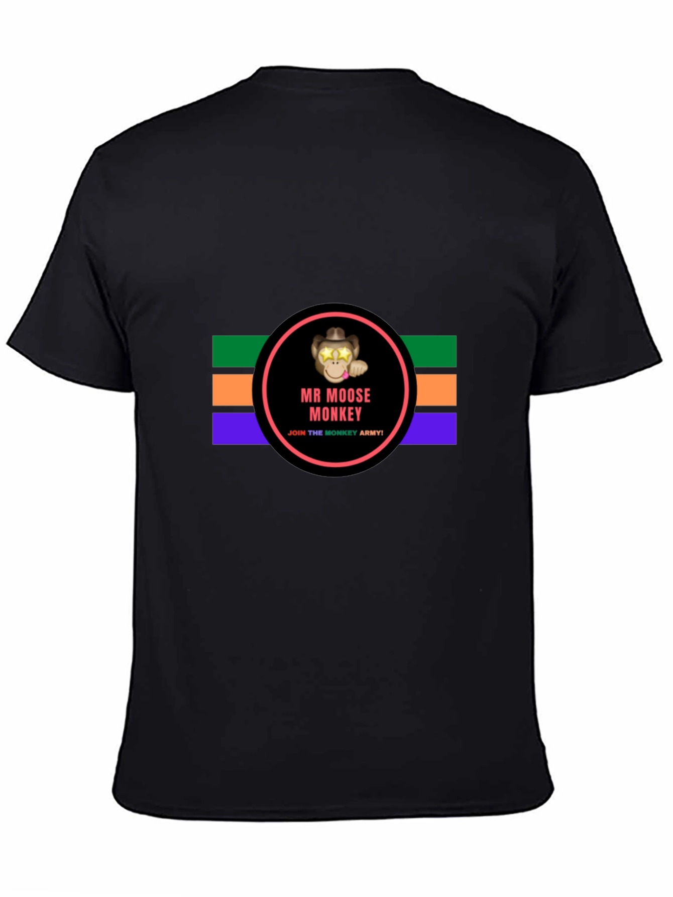 Mr. Moose Monkey Black T-Shirt