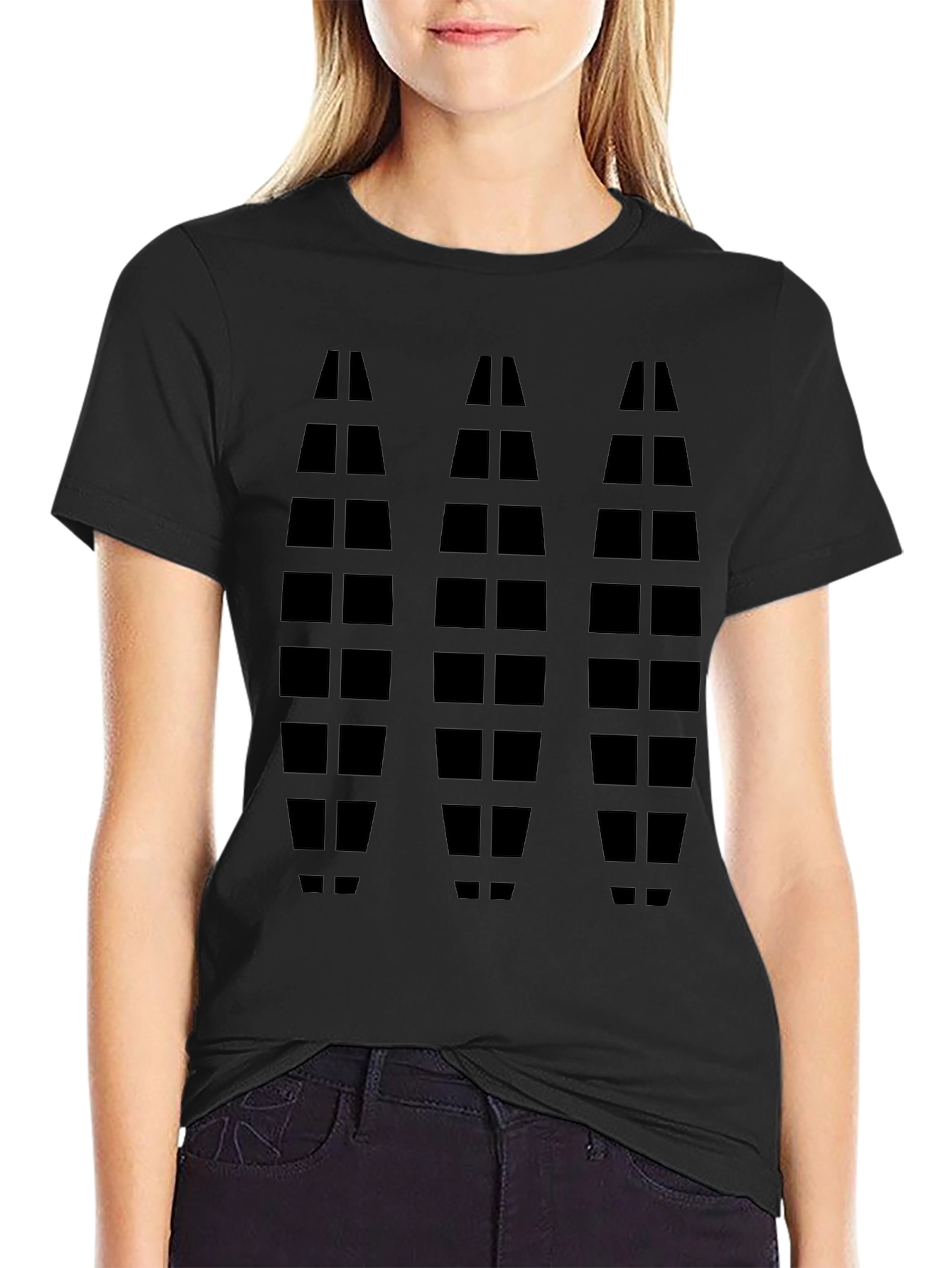 Geometric Tower Block Tee - Urban Style