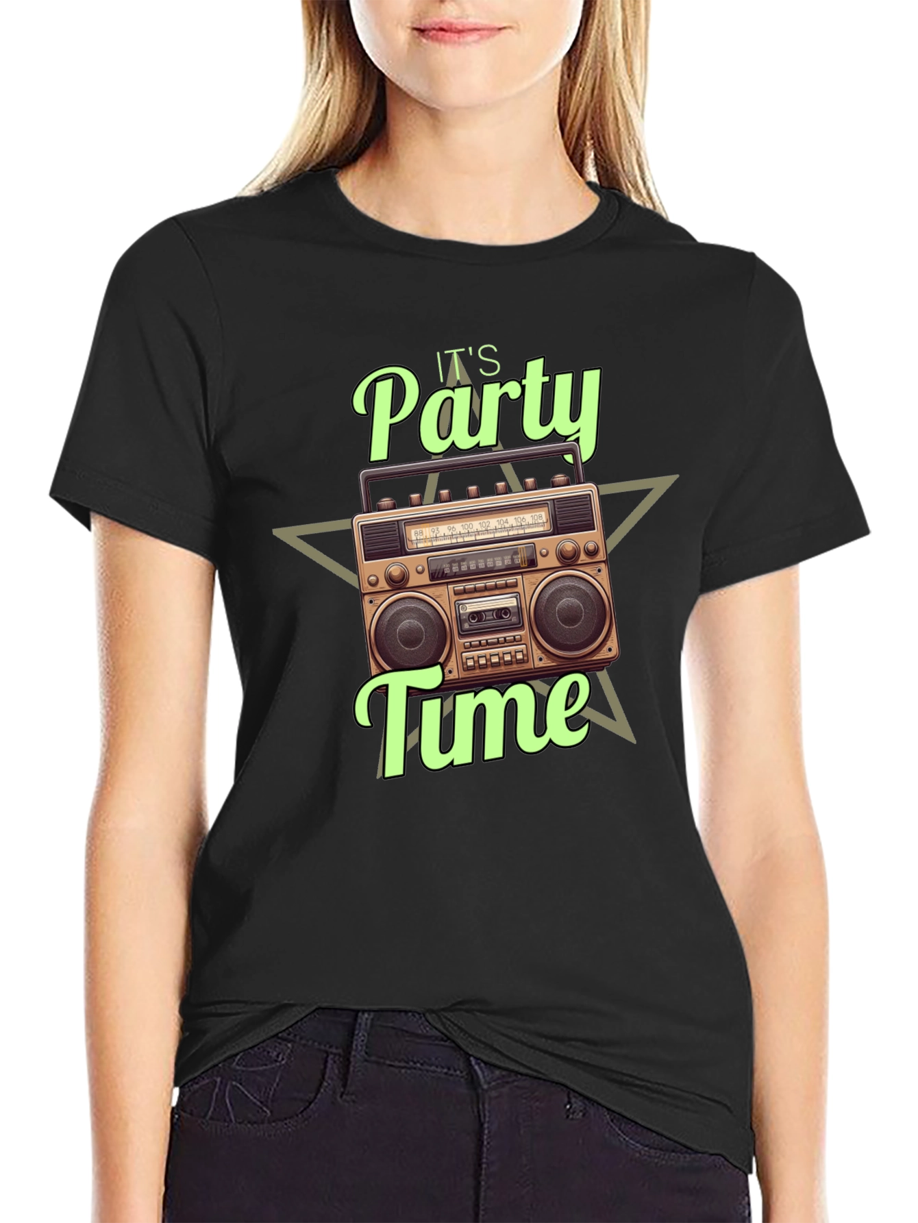 Its Party Time Boombox Graphic T-Shirt
