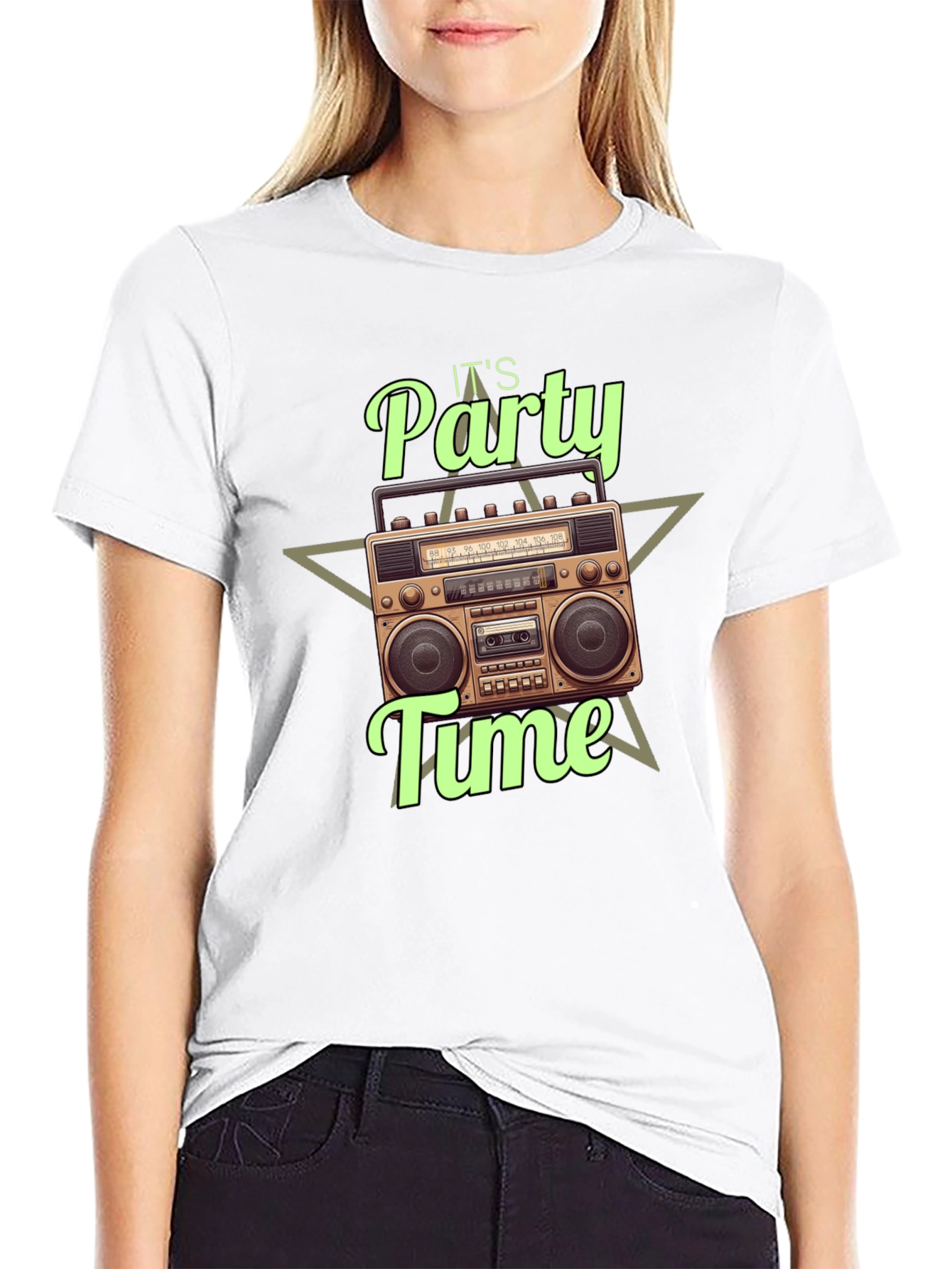Its Party Time Boombox Graphic T-Shirt