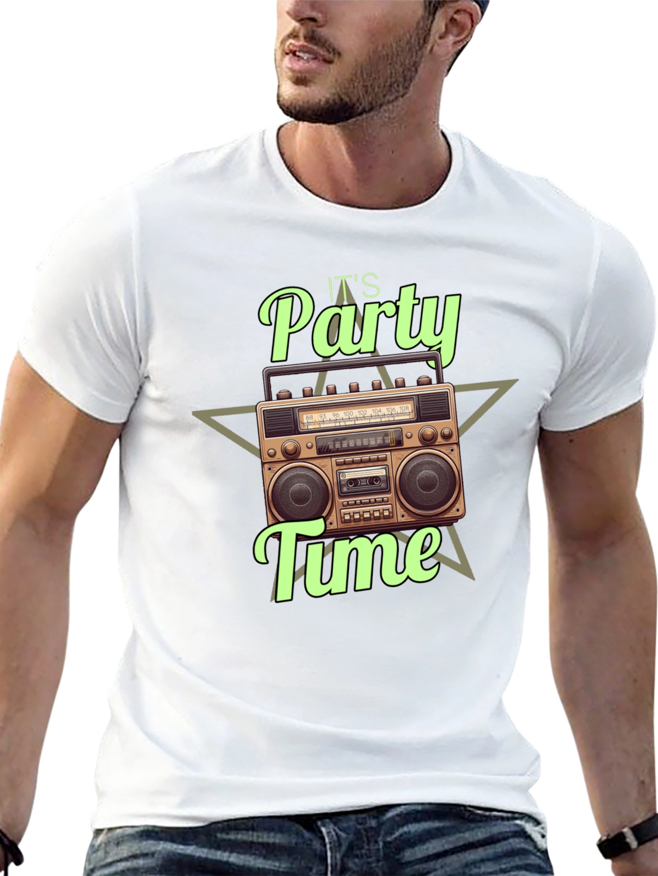 Its Party Time Boombox Graphic T-Shirt