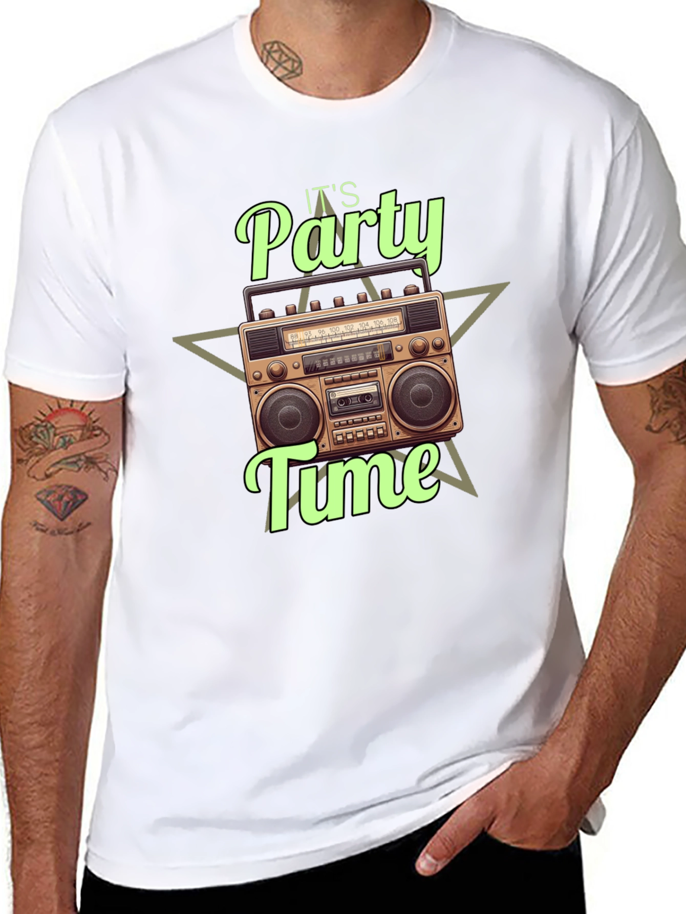 Its Party Time Boombox Graphic T-Shirt