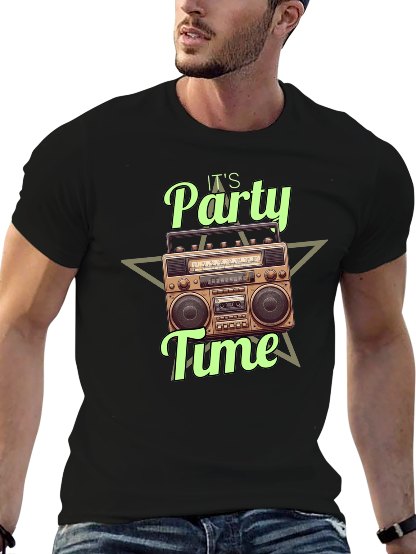 Its Party Time Boombox Graphic T-Shirt