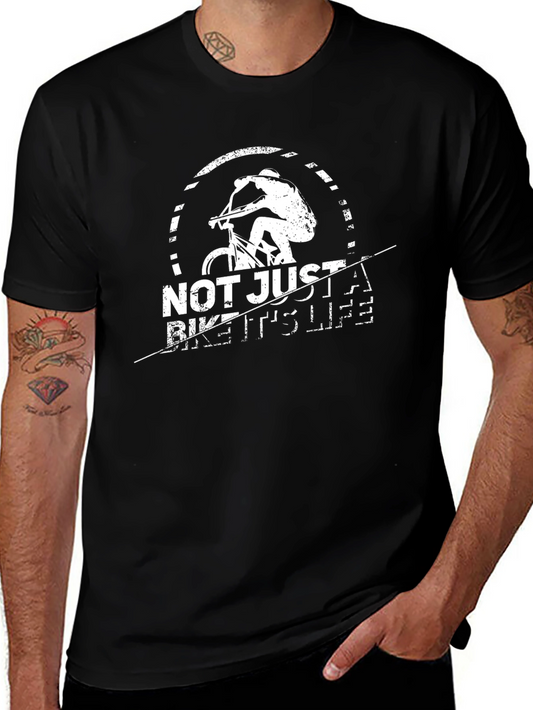 Cyclist Life Graphic T-Shirt - Black Cotton Tee