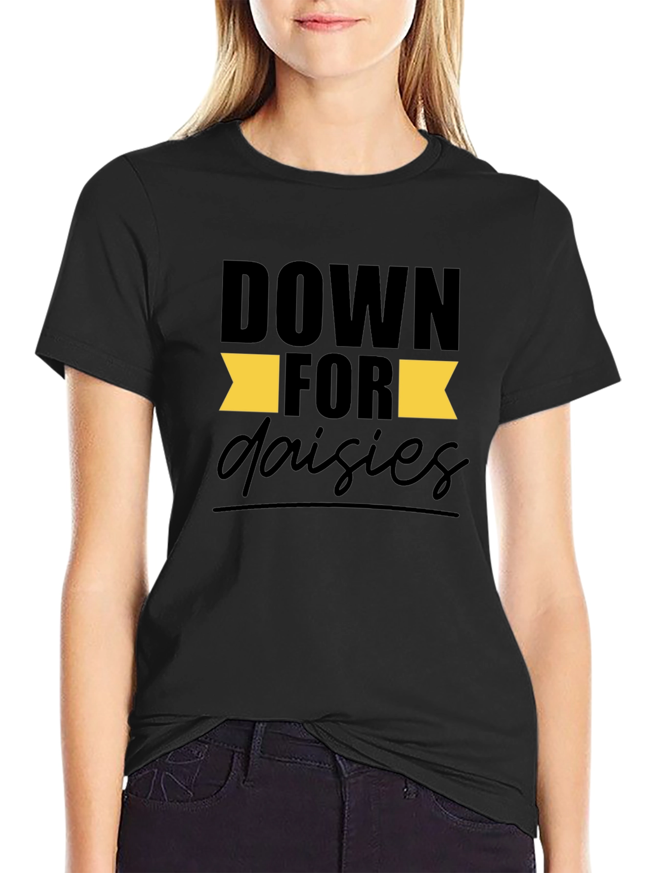 Down for Daisies Graphic Tee - Black