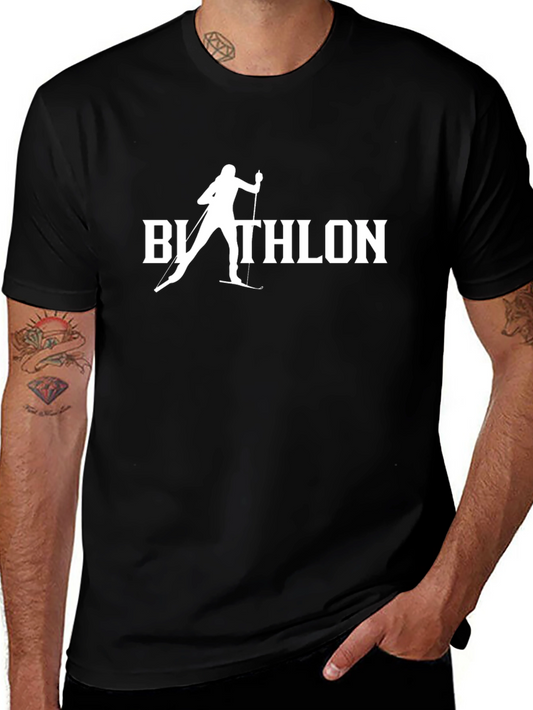 Biathlon T-Shirt Skiing Winter Sports Athlete Graphic Tee