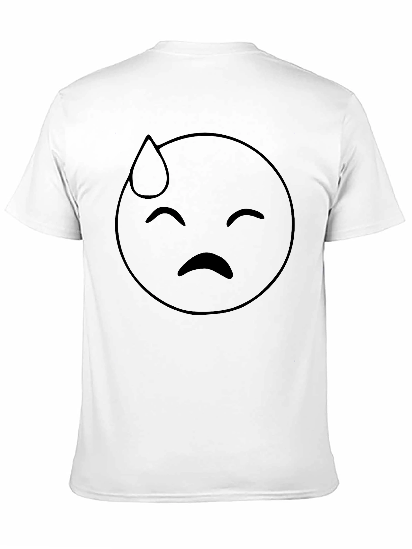 Black Emoji Sweat Drop Graphic Tee