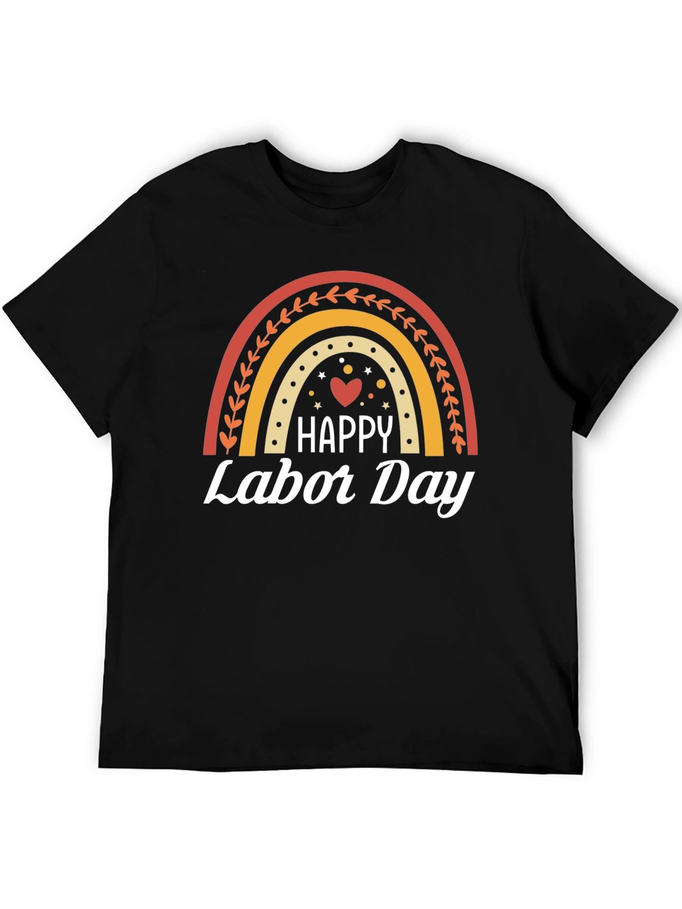 Happy Labor Day Rainbow Graphic Tee