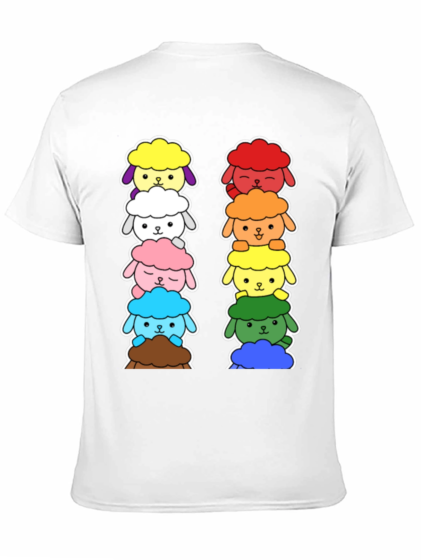 Rainbow Sheep Stack T-Shirt - Cute & Unique!