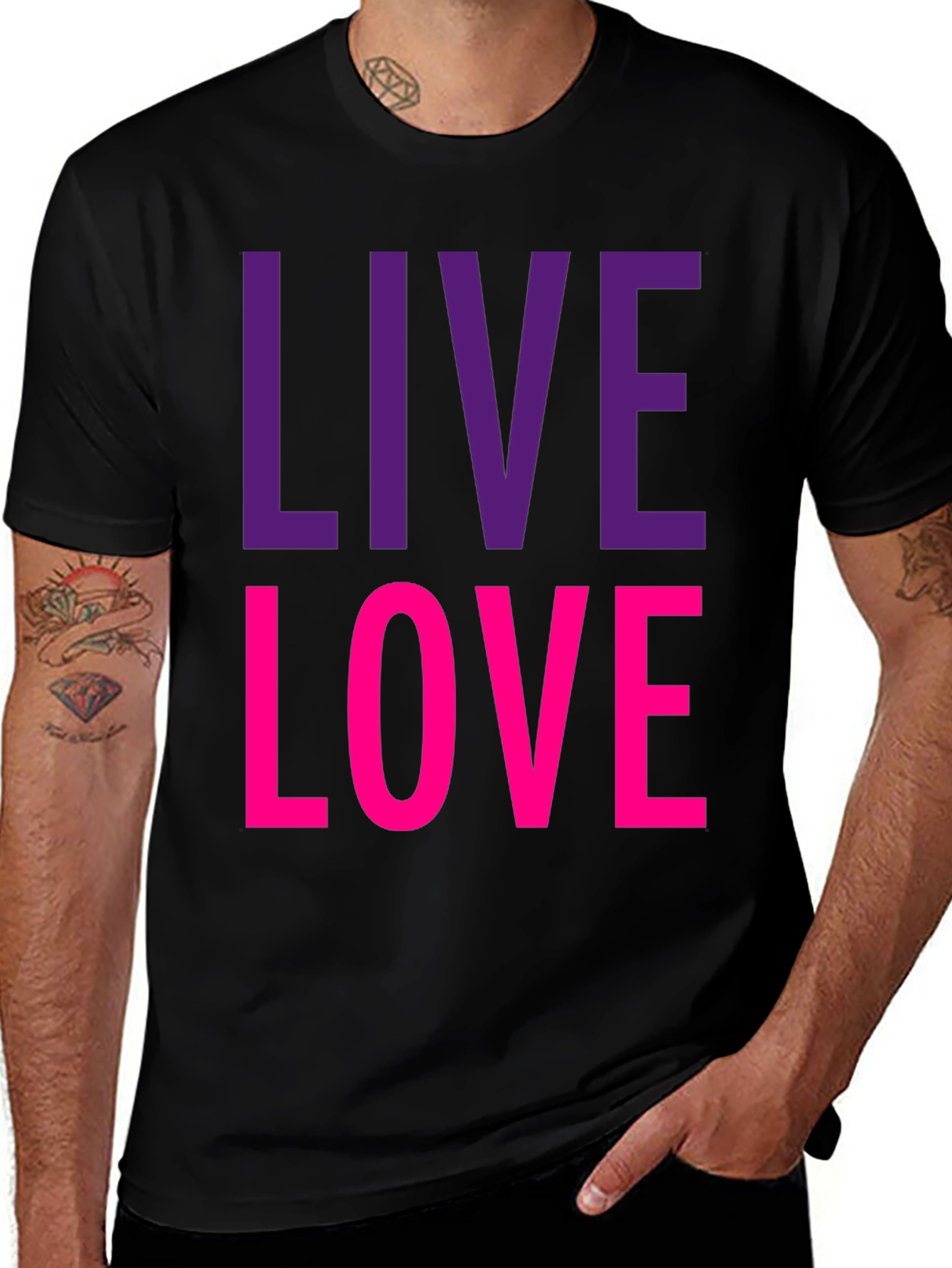 Live Love Graphic Tee - Black T-Shirt