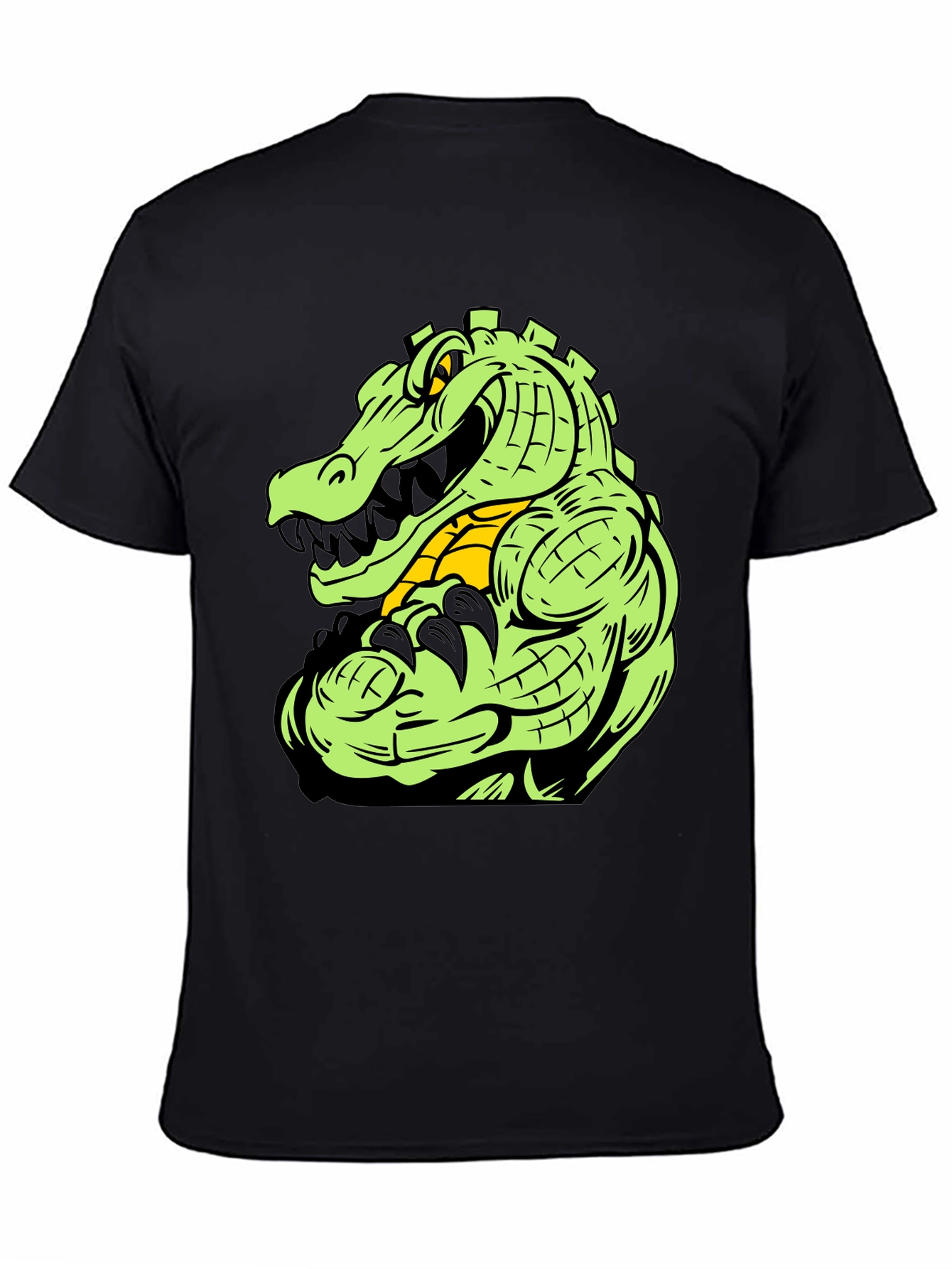 Gator Graphic Tee - Black Cotton T-Shirt