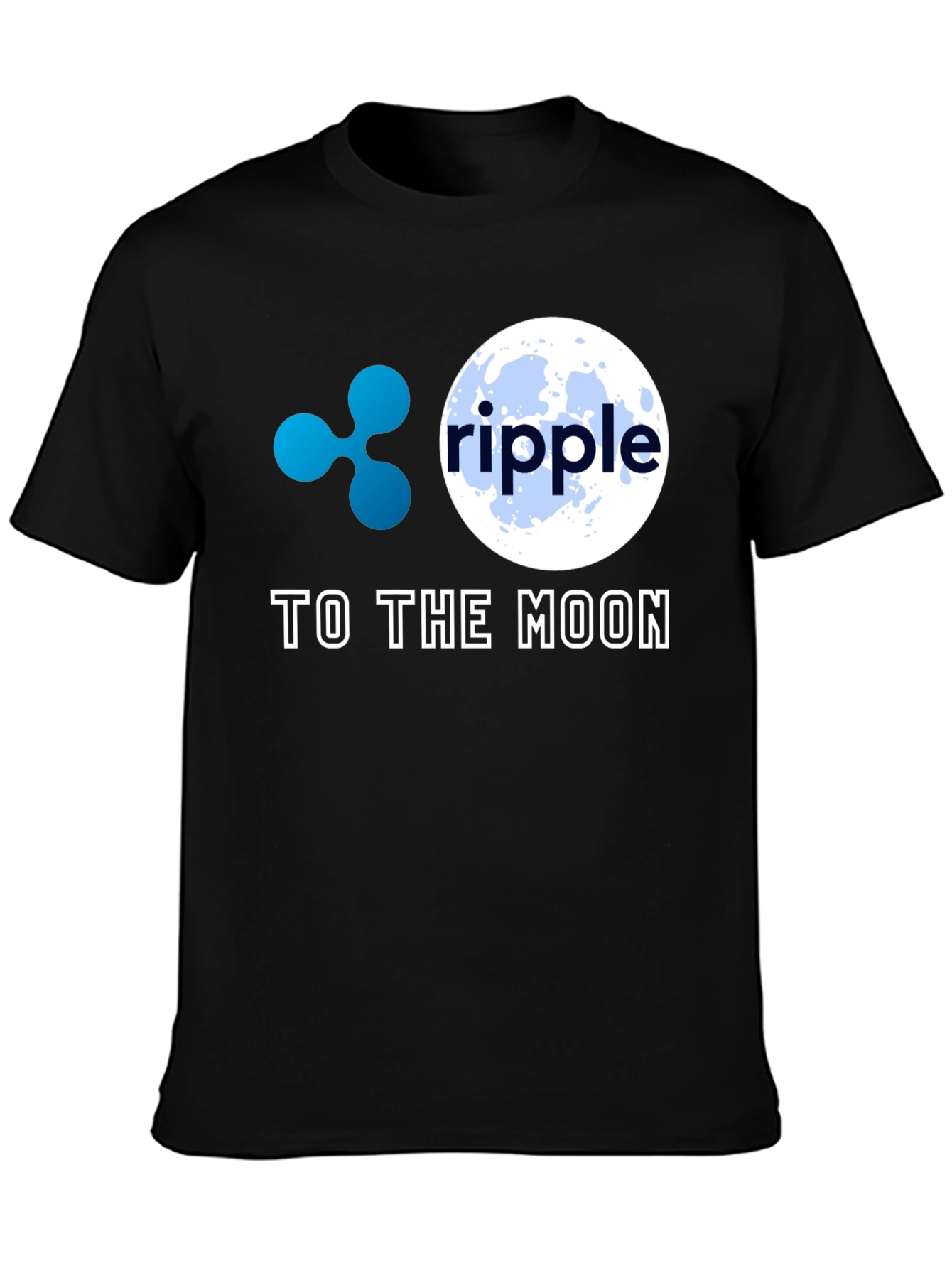Ripple to the Moon Black T-Shirt