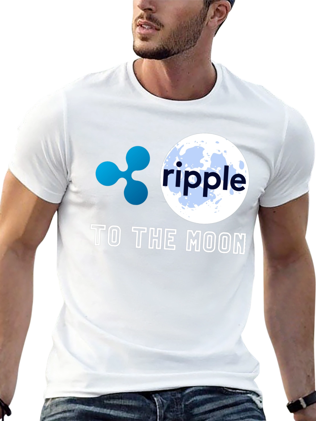 Ripple to the Moon Black T-Shirt