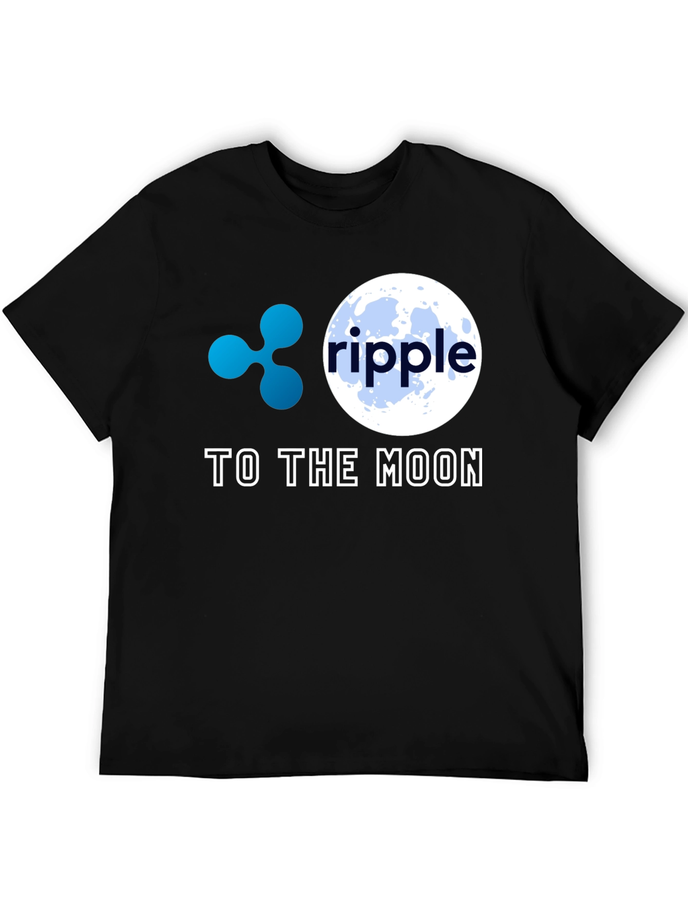 Ripple to the Moon Black T-Shirt