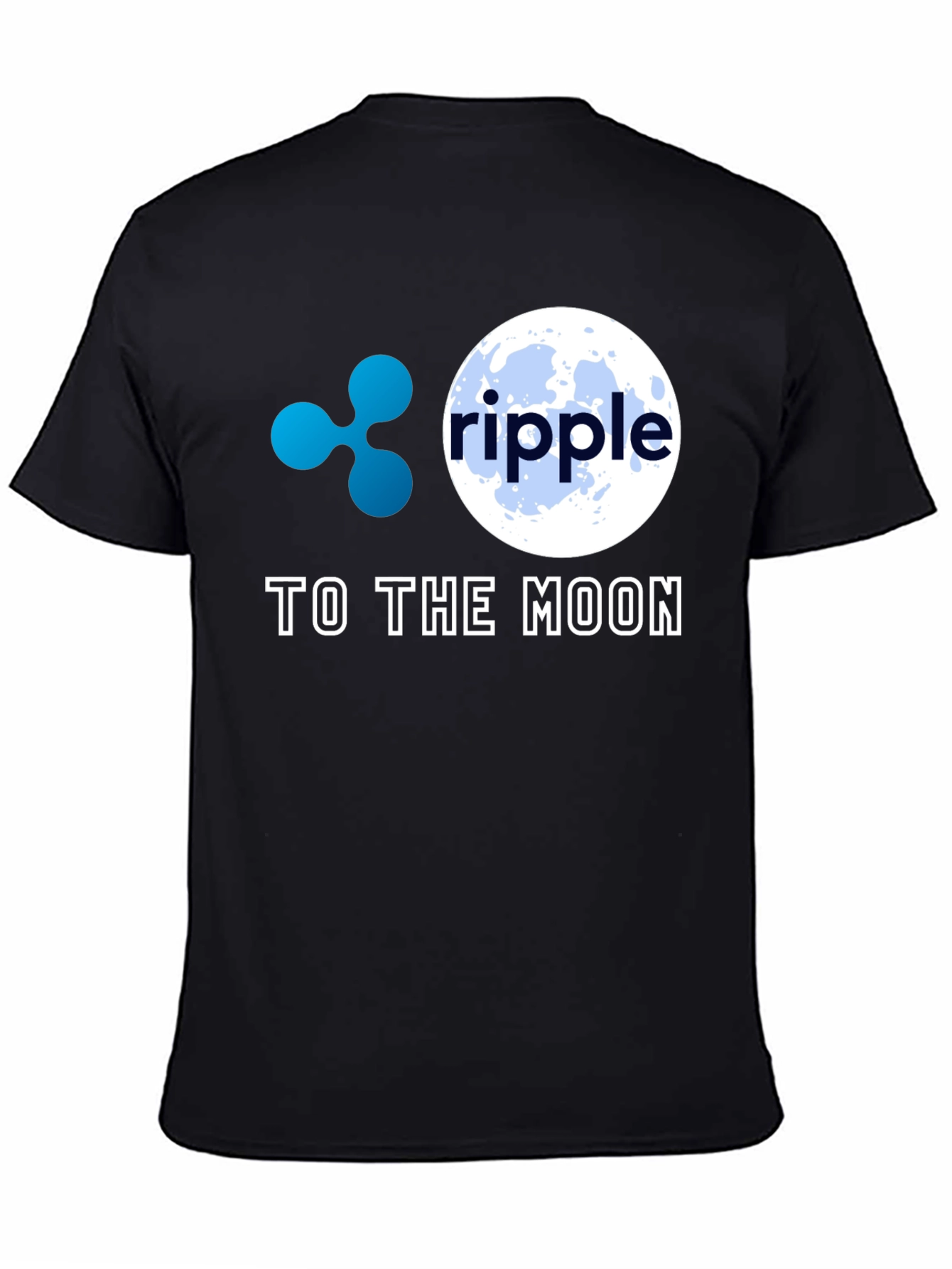 Ripple to the Moon Black T-Shirt