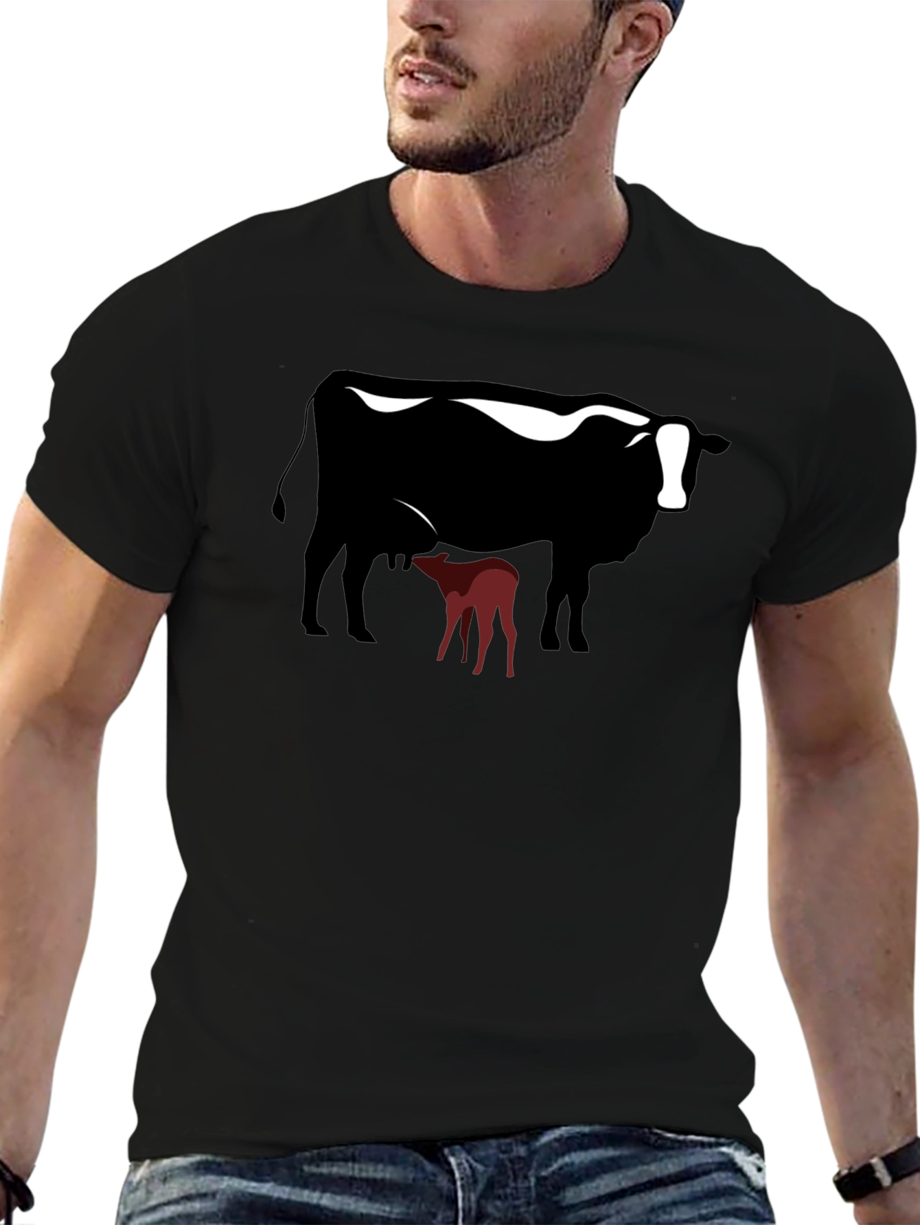 Cow and Calf Graphic T-Shirt