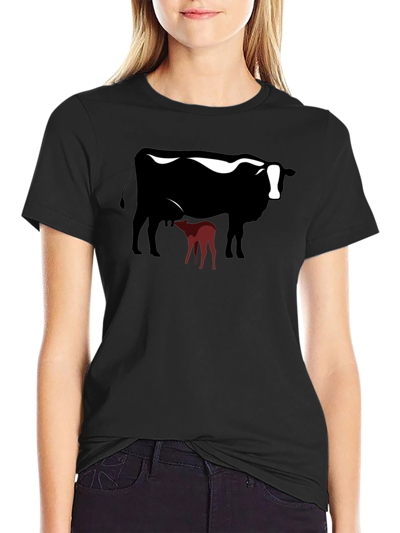 Cow and Calf Graphic T-Shirt