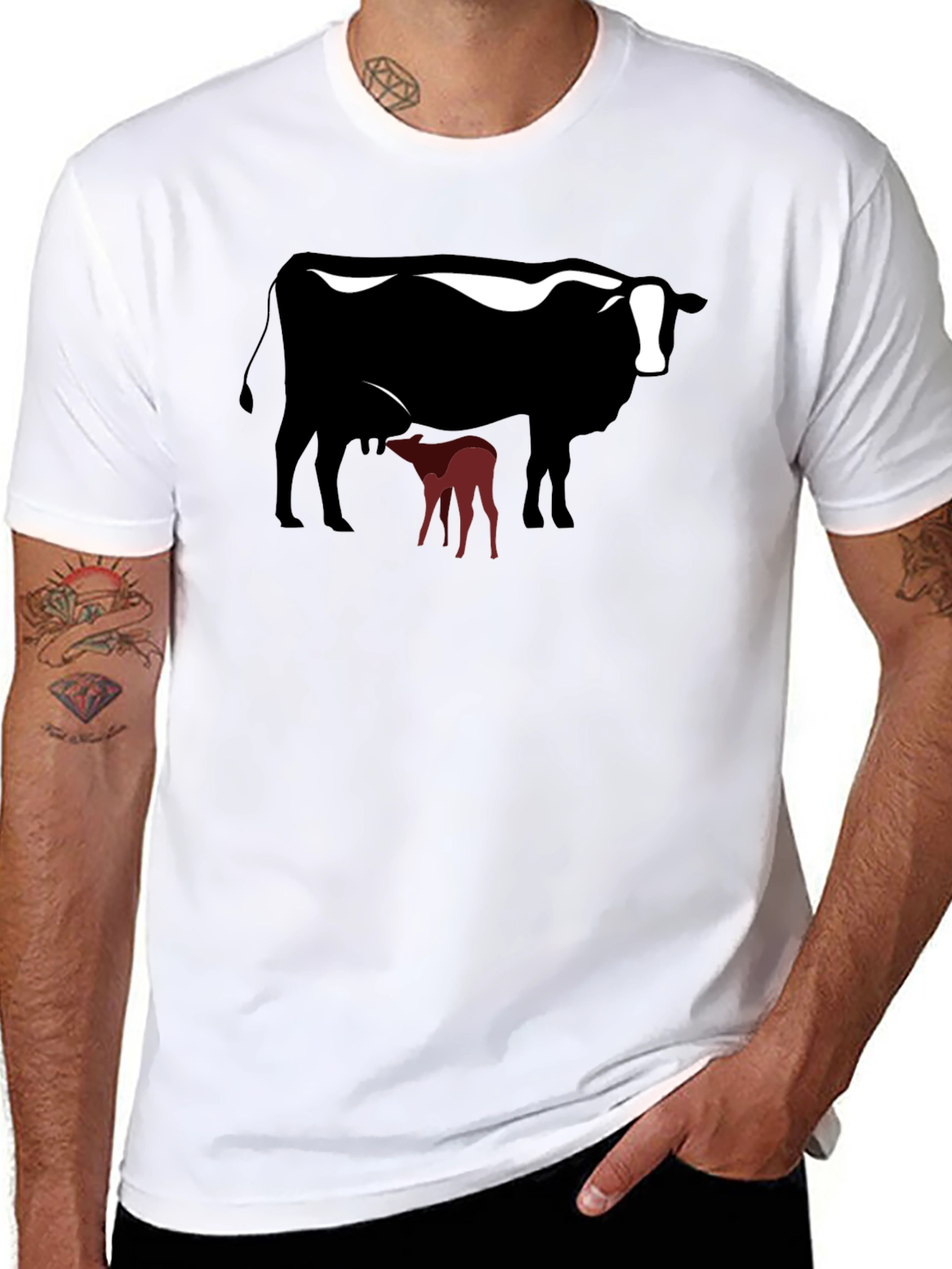 Cow and Calf Graphic T-Shirt